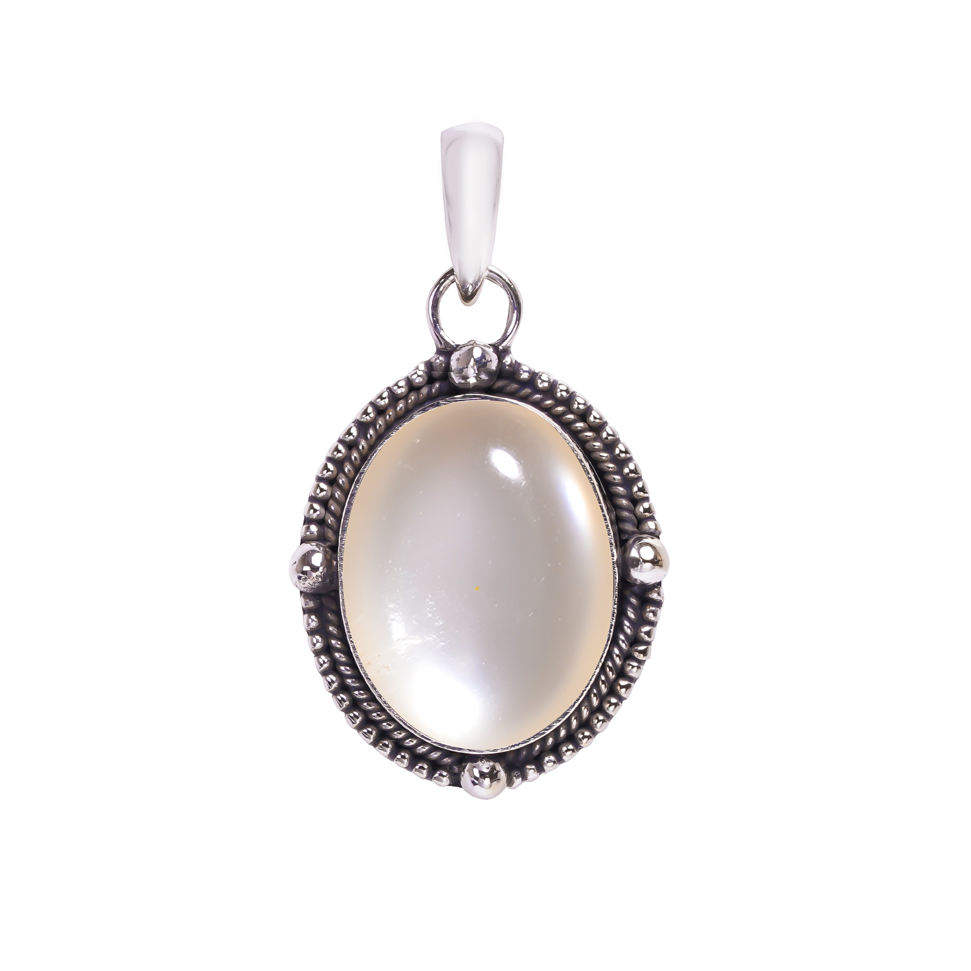 Mabe Pearl - Simulated 925 Solid Sterling Silver Pendant