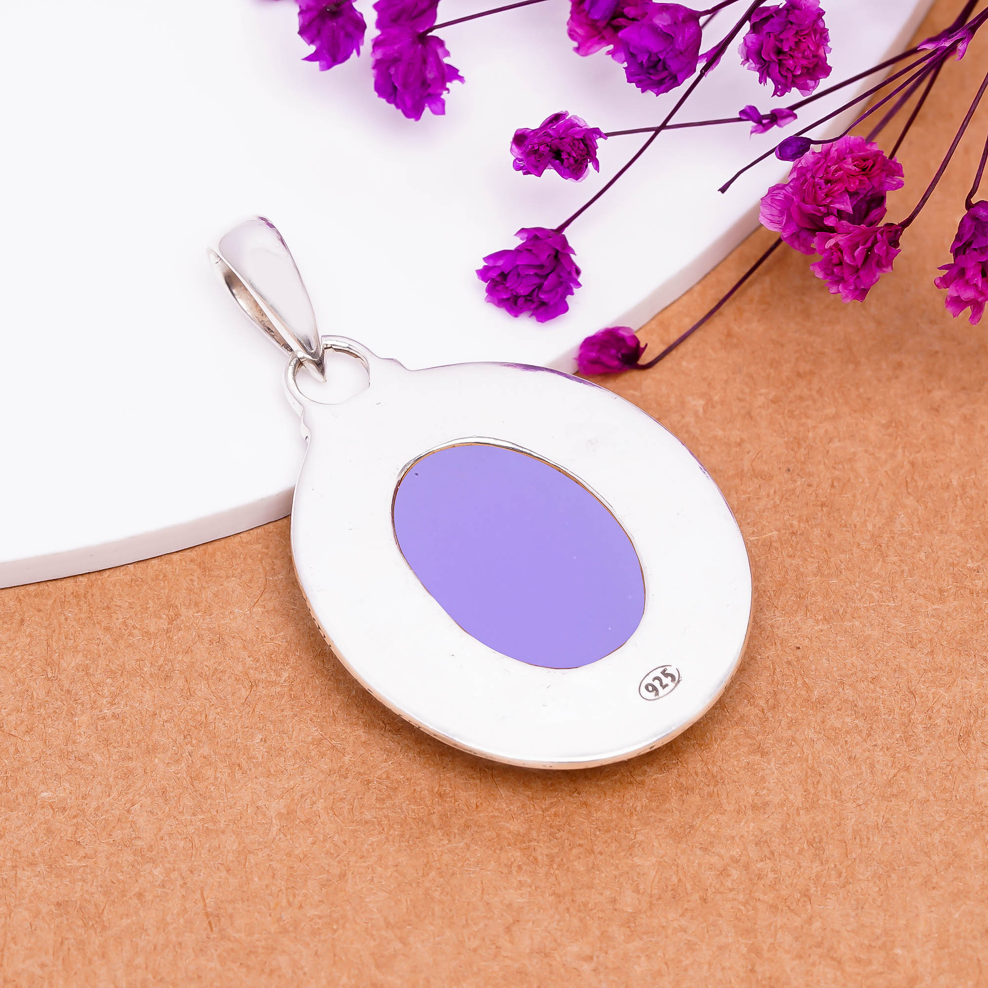 Aqua Chalcedony - Brazil 925 Solid Sterling Silver Pendant
