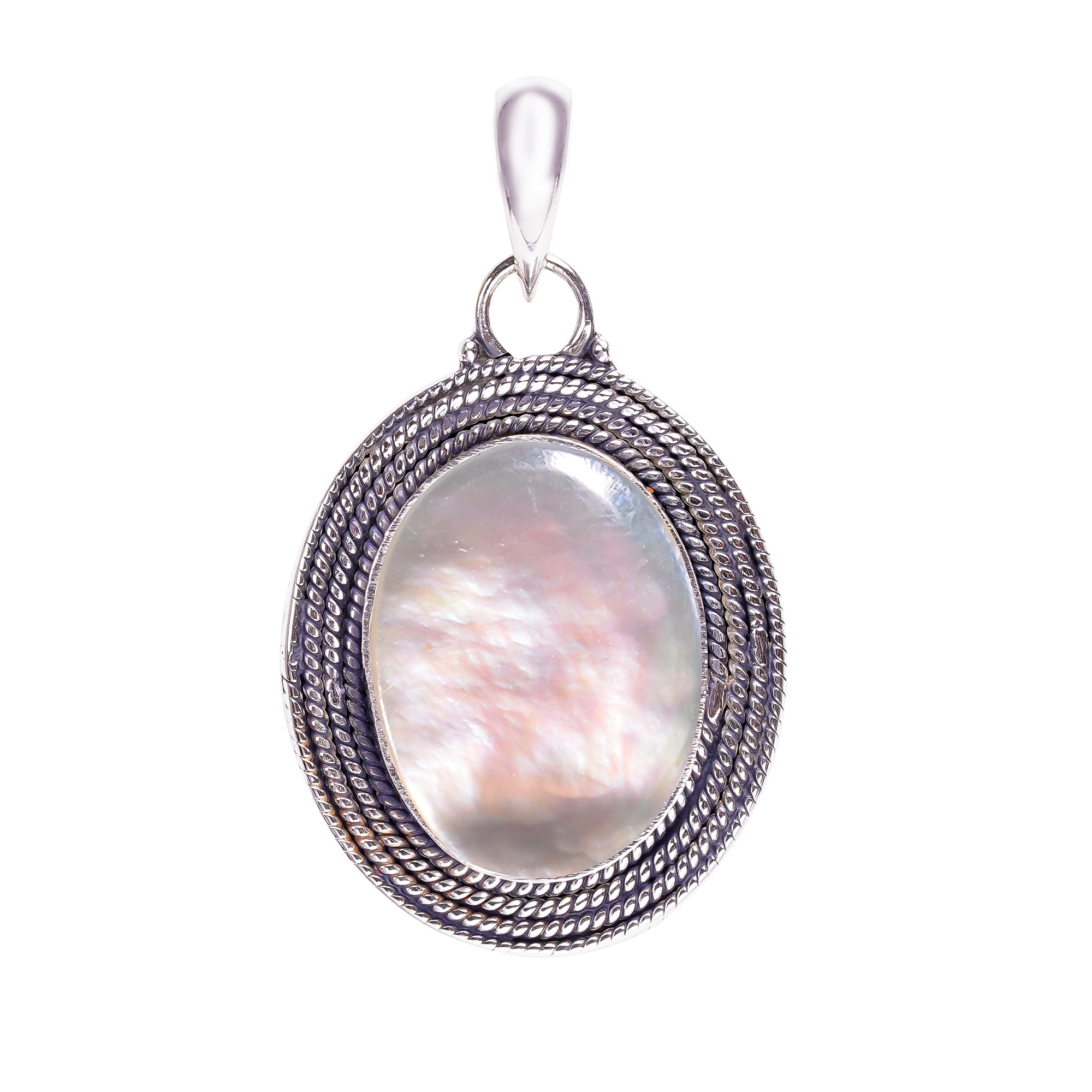 Mother Of Pearl - Australia 925 Solid Sterling Silver Pendant