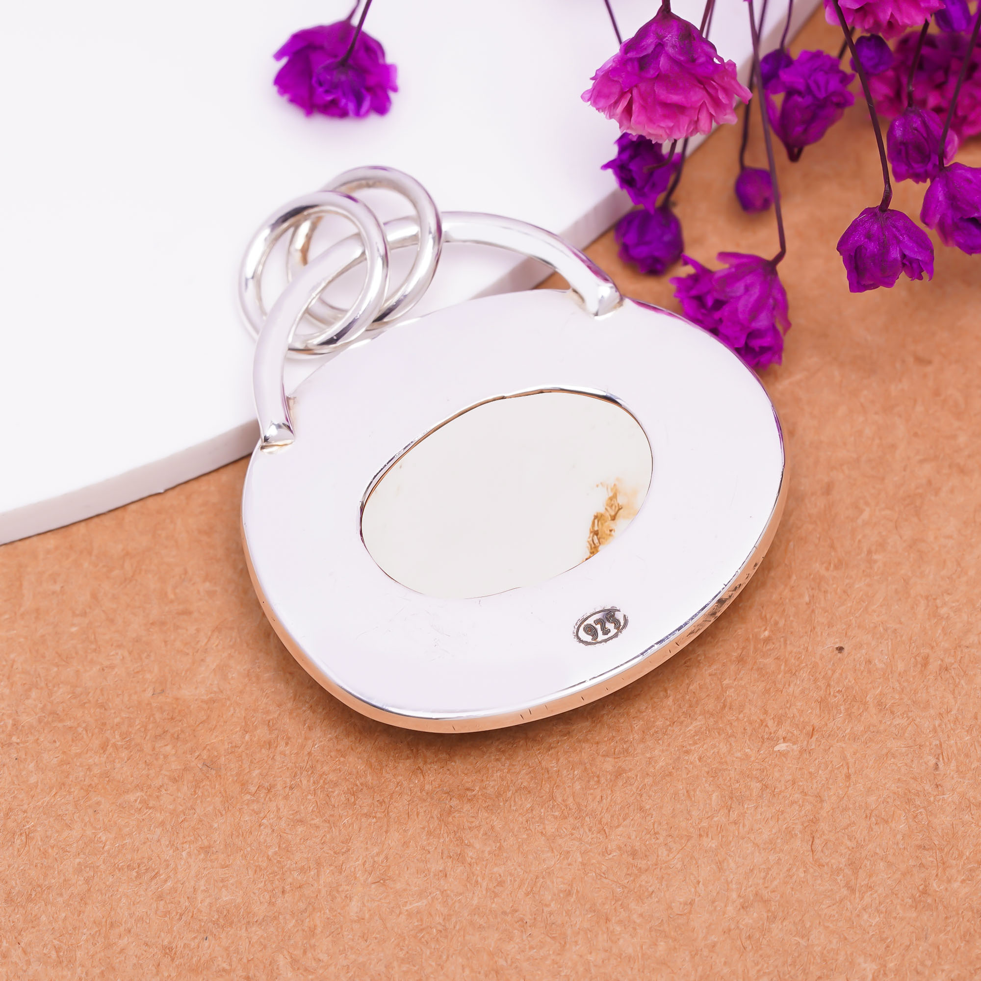 Mabe Pearl - Simulated 925 Solid Sterling Silver Pendant