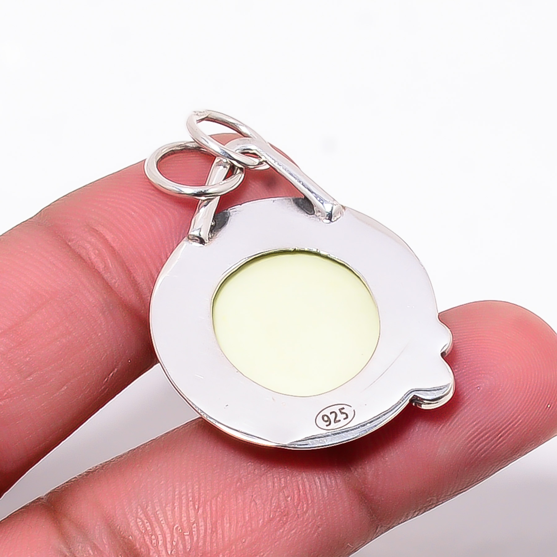 Lemon Chrysoprase - Australia 925 Solid Sterling Silver Pendant