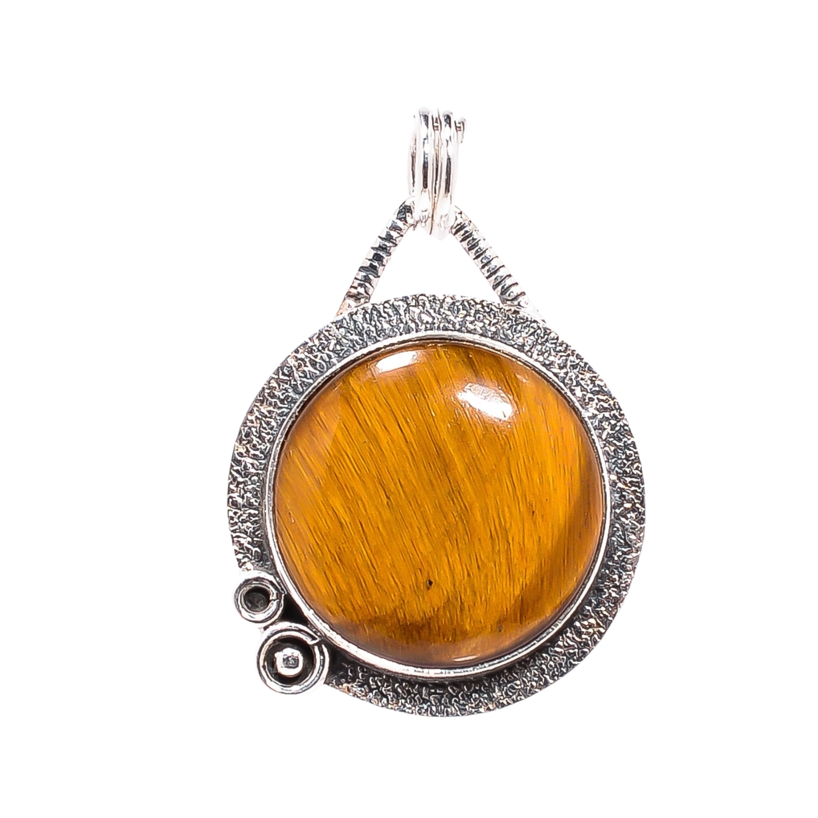 Yellow Tiger Eye - South Africa 925 Solid Sterling Silver Pendant