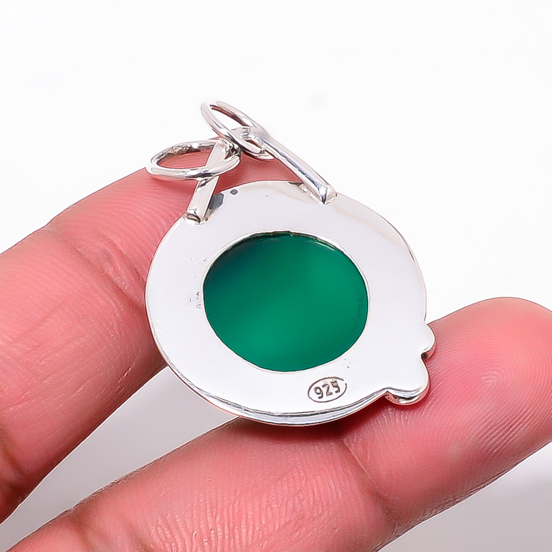 Green Onyx 925 Solid Sterling Silver Pendant