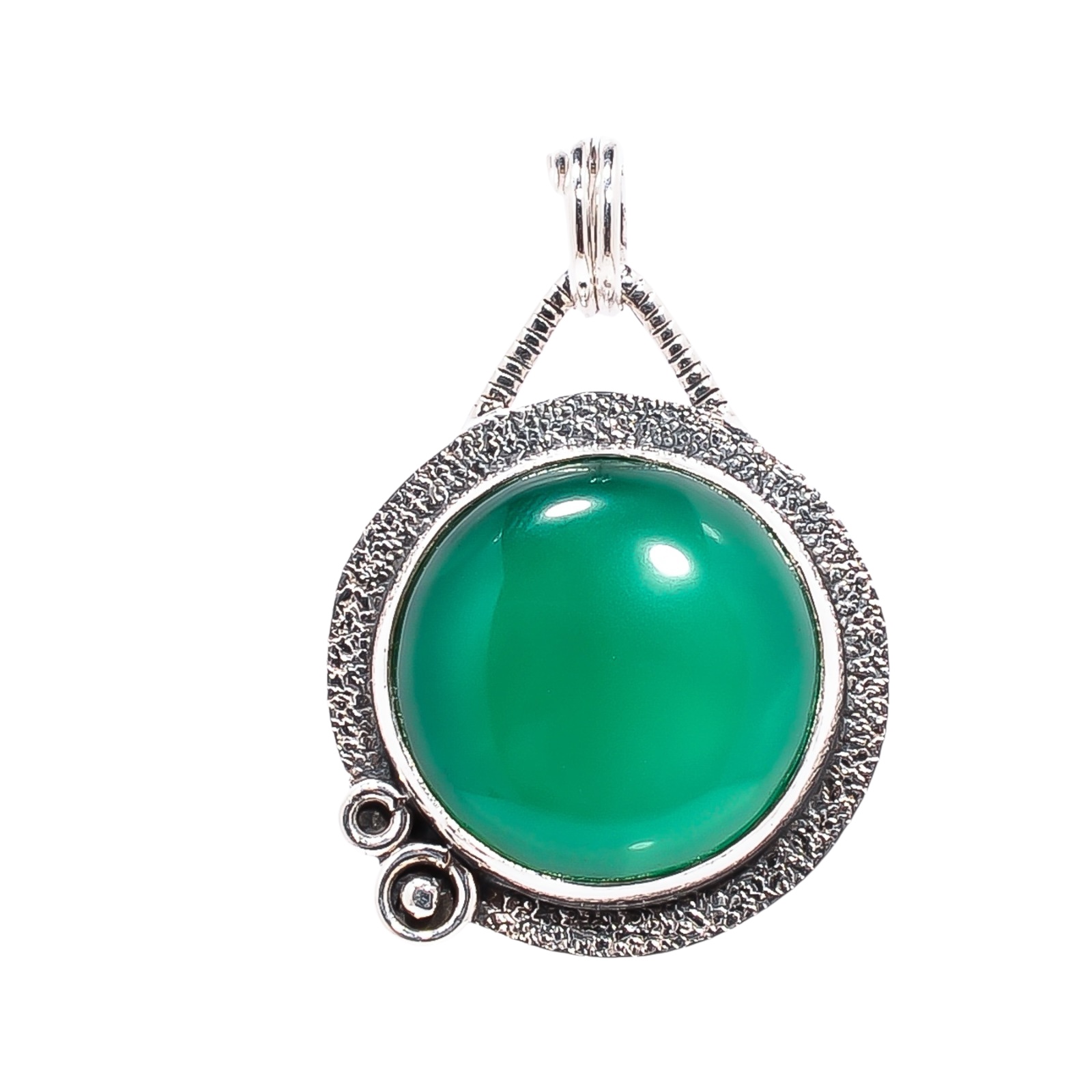Green Onyx 925 Solid Sterling Silver Pendant