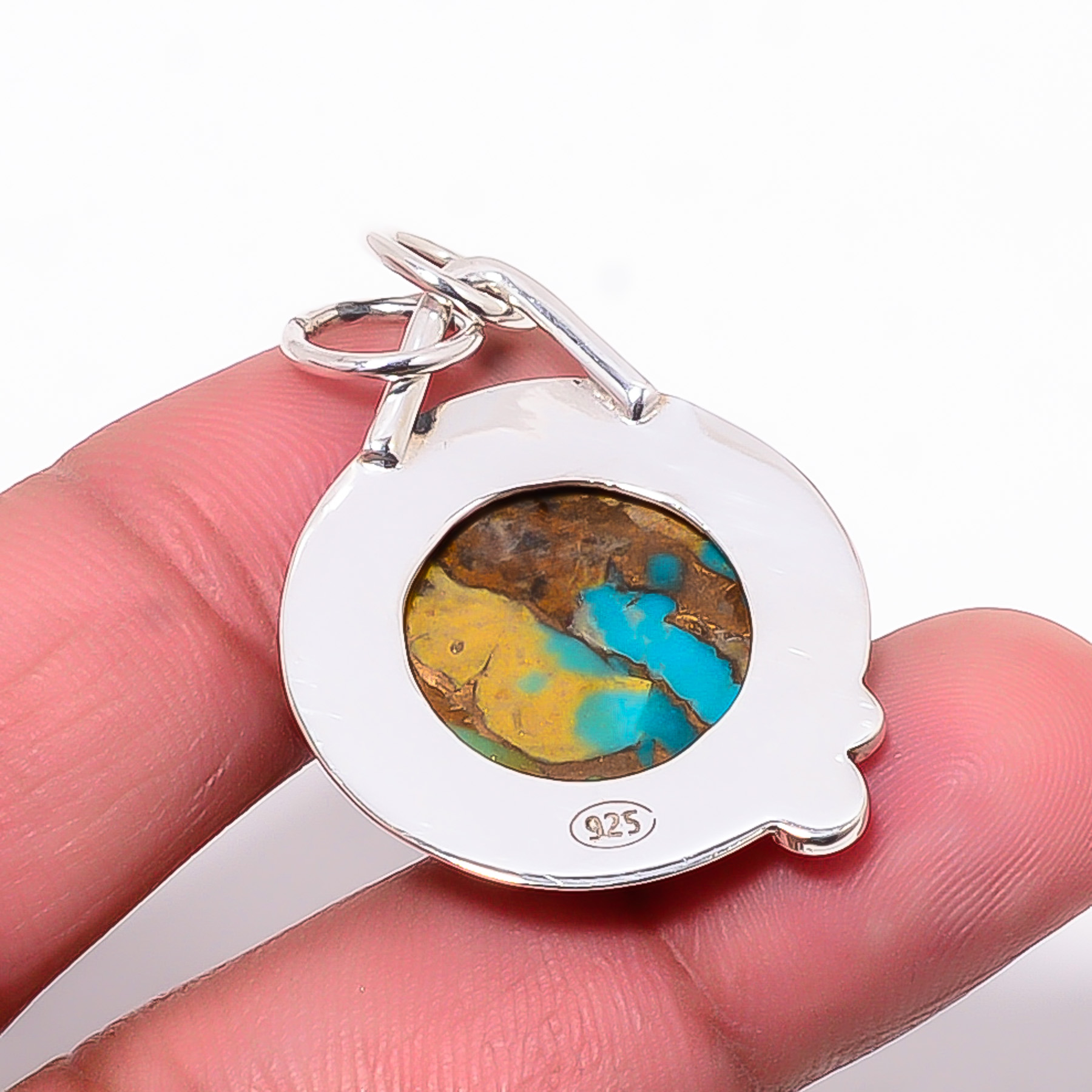Copper Turquoise - Pilot Mountain 925 Solid Sterling Silver Pendant