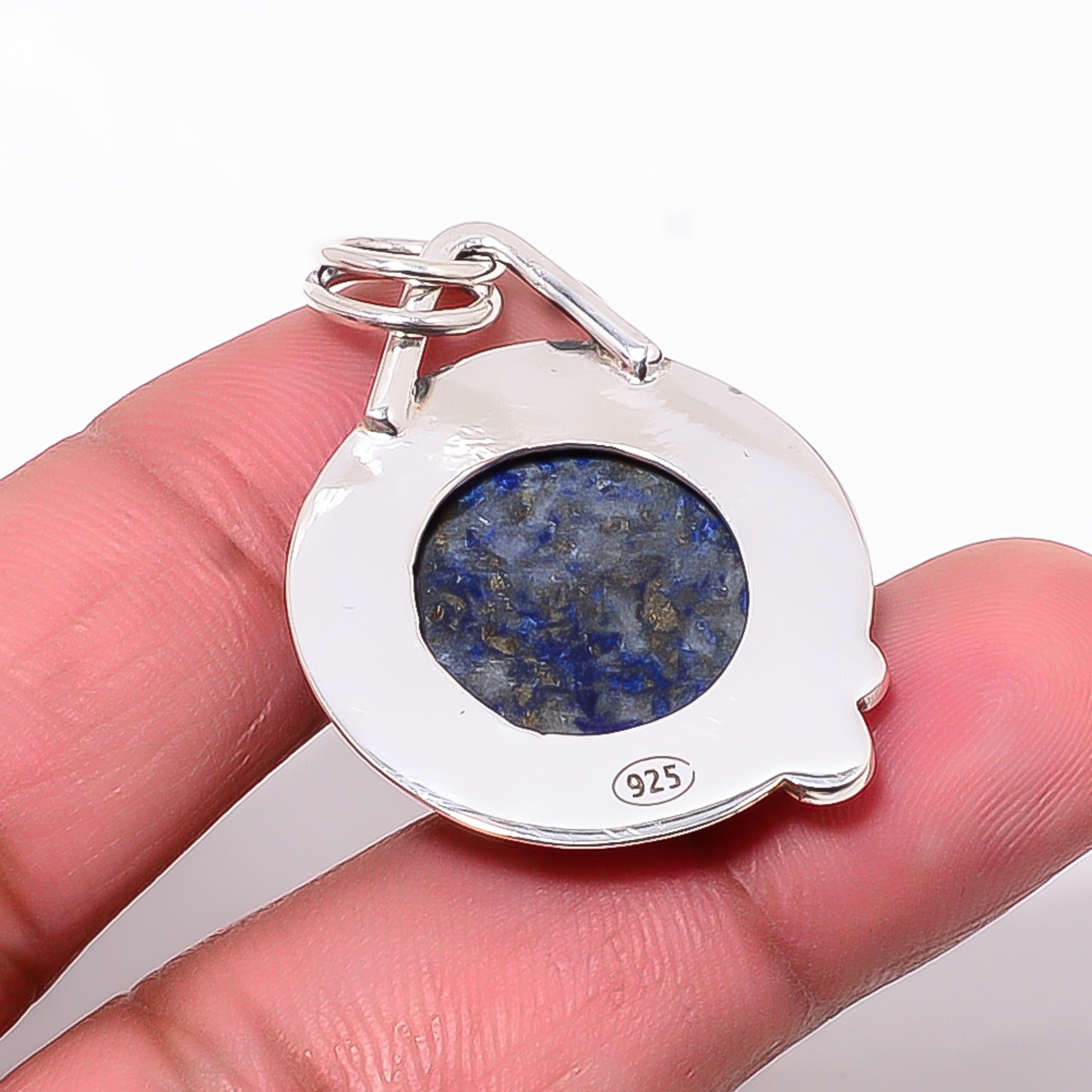 Natural Lapis Lazuli - Afghanistan 925 Solid Sterling Silver Pendant