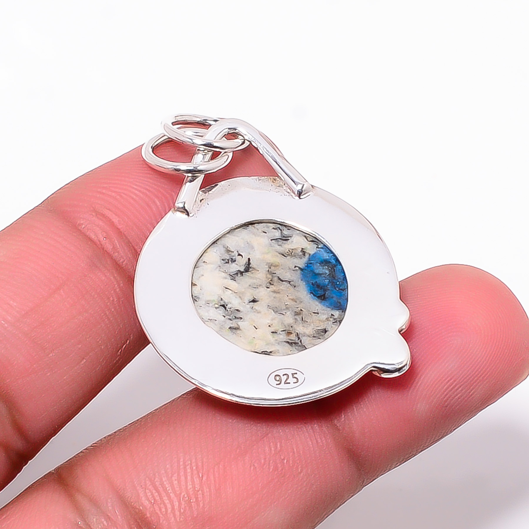 K2 Blue Azurite - Pakistan 925 Solid Sterling Silver Pendant