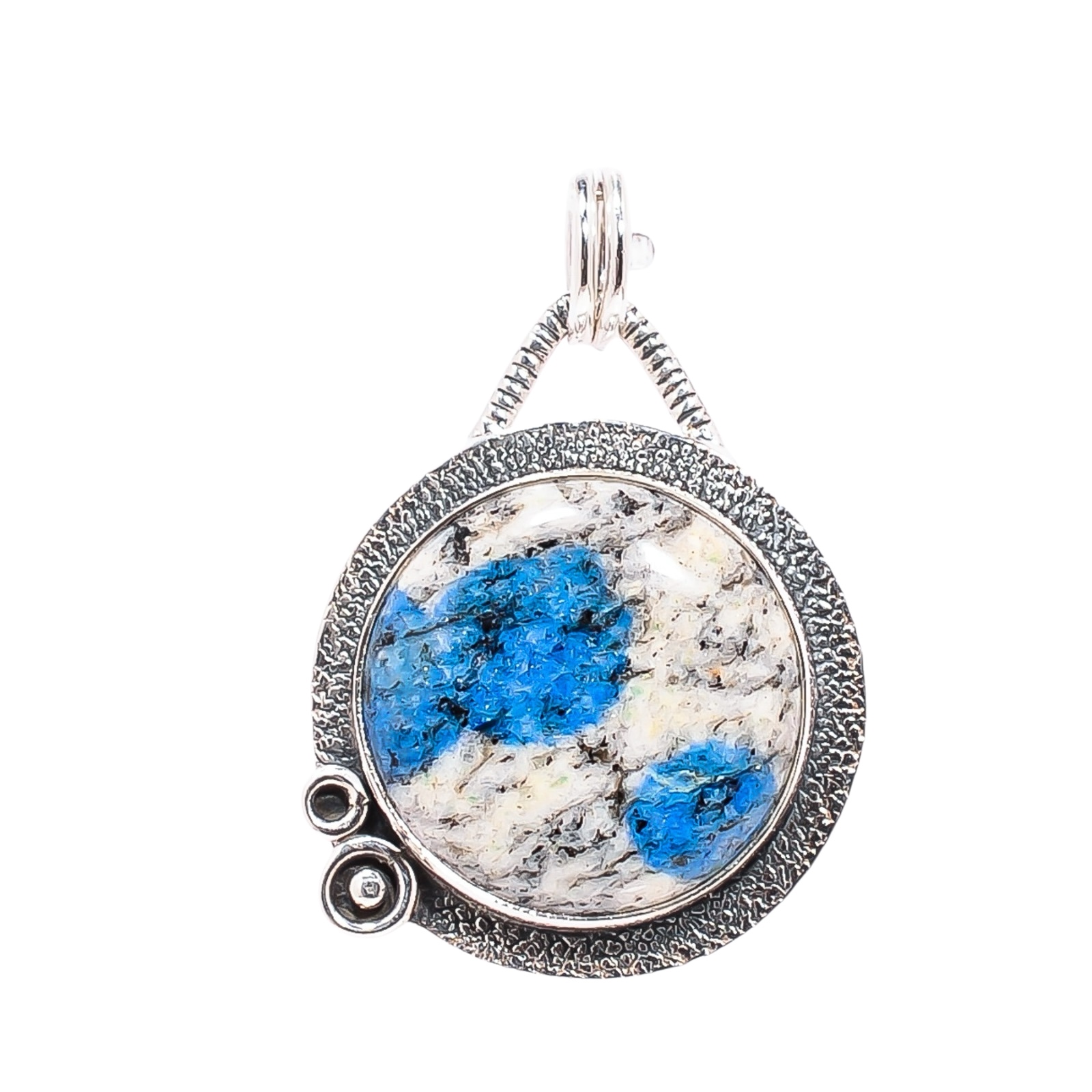 K2 Blue Azurite - Pakistan 925 Solid Sterling Silver Pendant