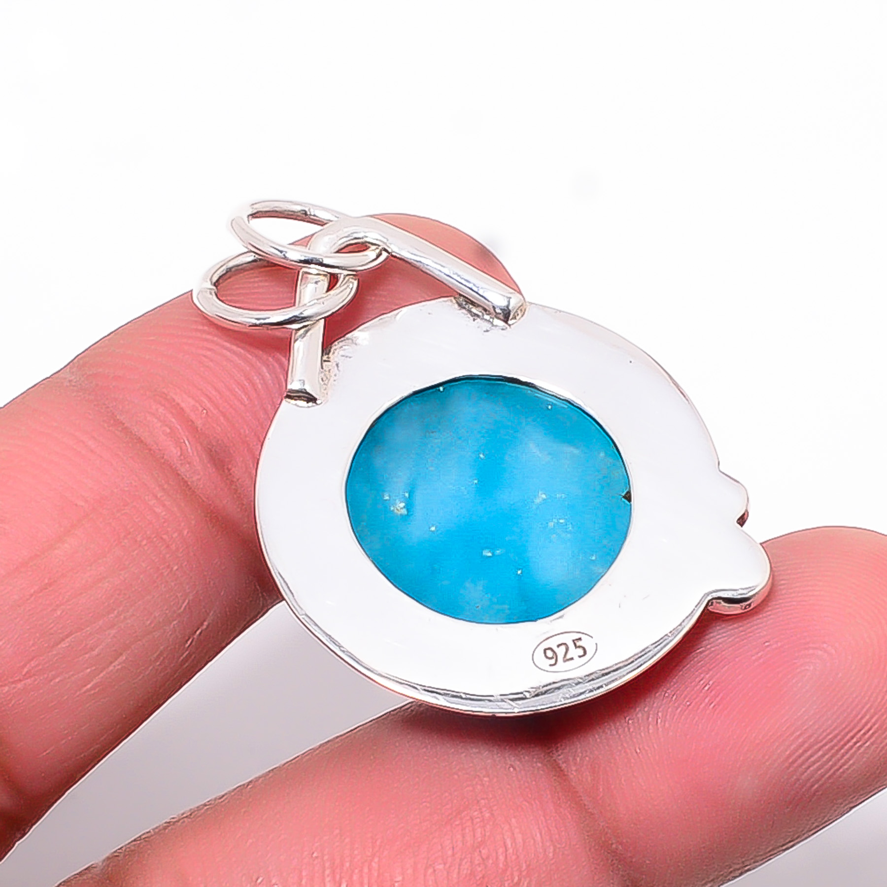 Hemimorphite - Vieille Montagne 925 Solid Sterling Silver Pendant