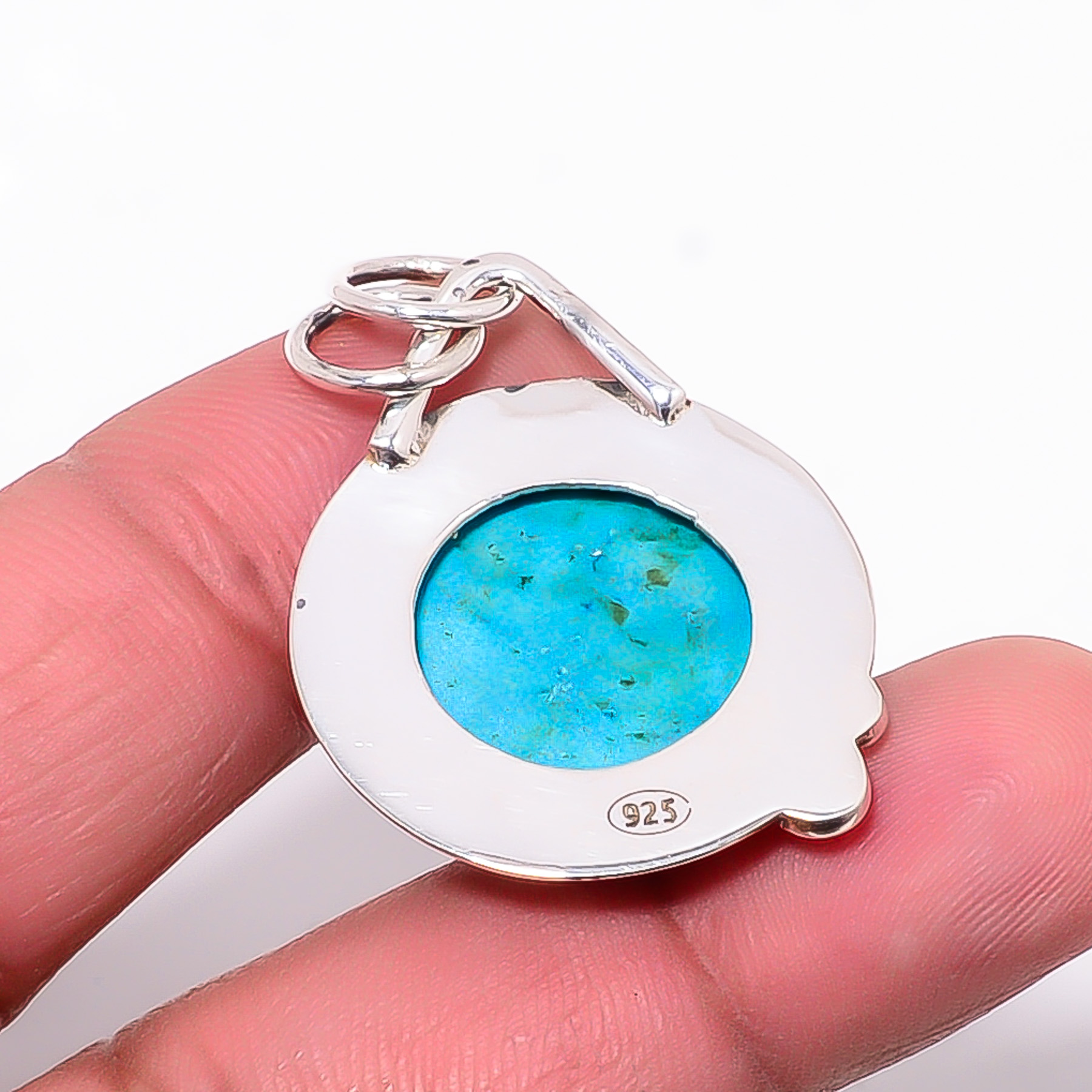 Magnesite Turquoise 925 Solid Sterling Silver Pendant