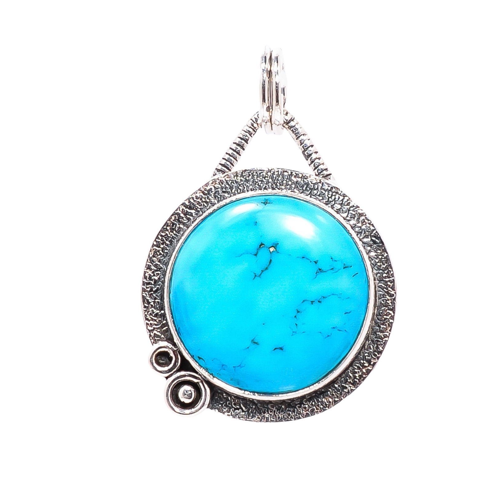 Magnesite Turquoise 925 Solid Sterling Silver Pendant