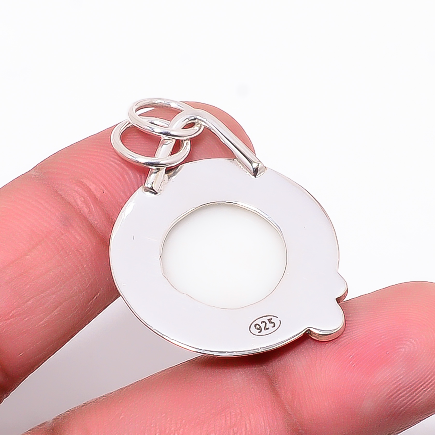 White Coral - Simulated 925 Solid Sterling Silver Pendant