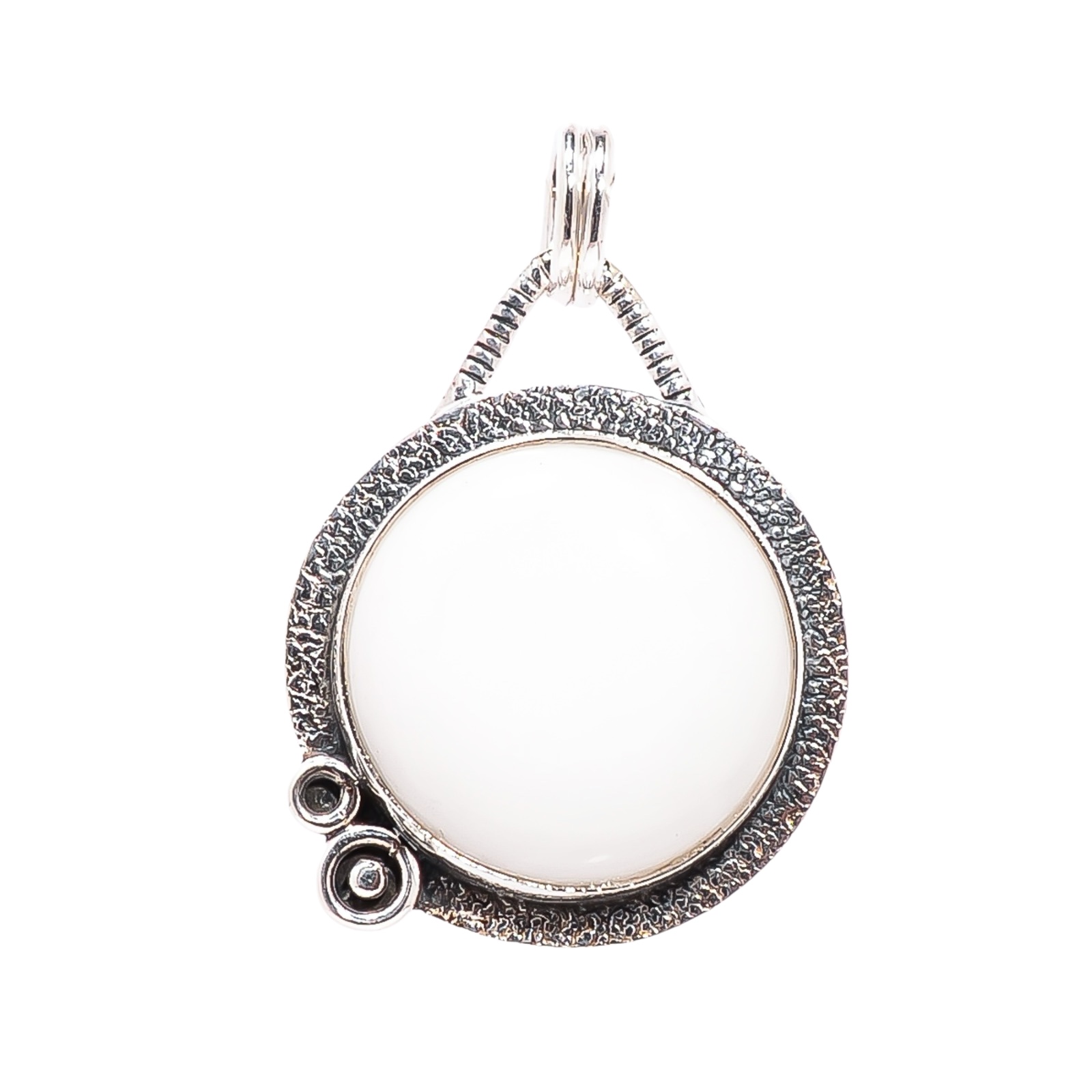 White Coral - Simulated 925 Solid Sterling Silver Pendant