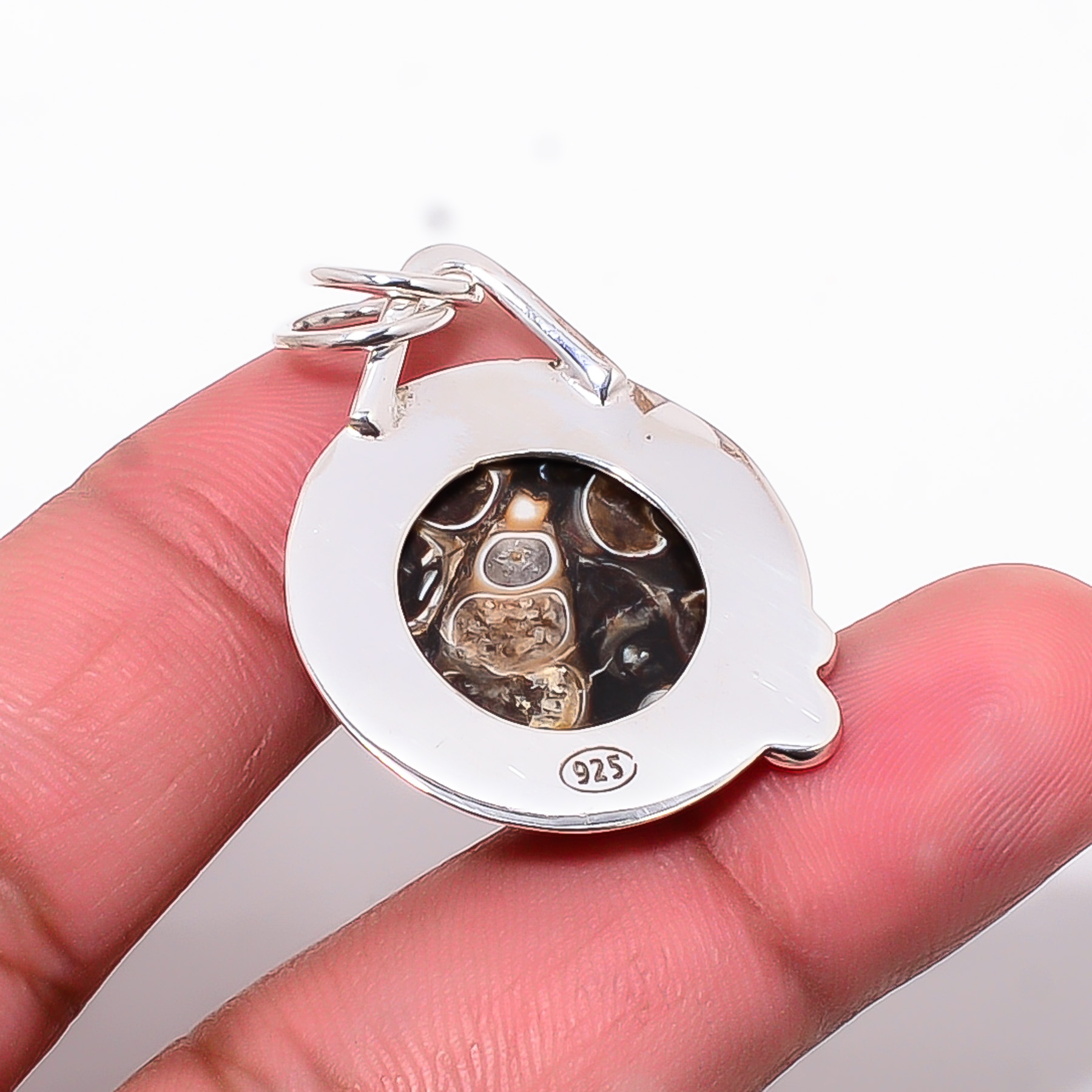 Turritella Agate - Wyoming 925 Solid Sterling Silver Pendant