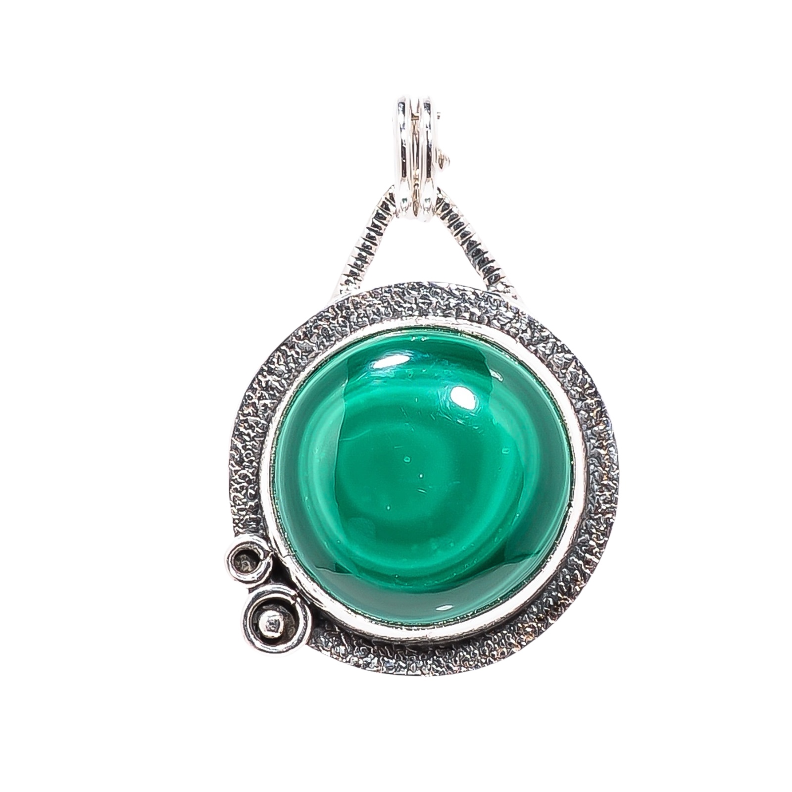 Malachite - Congo 925 Solid Sterling Silver Pendant
