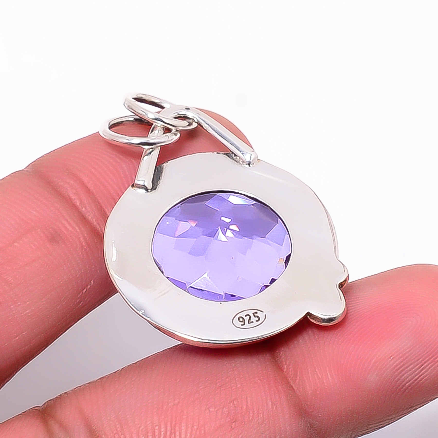 Colour Changing Alexandrite - Simulated 925 Solid Sterling Silver Pendant