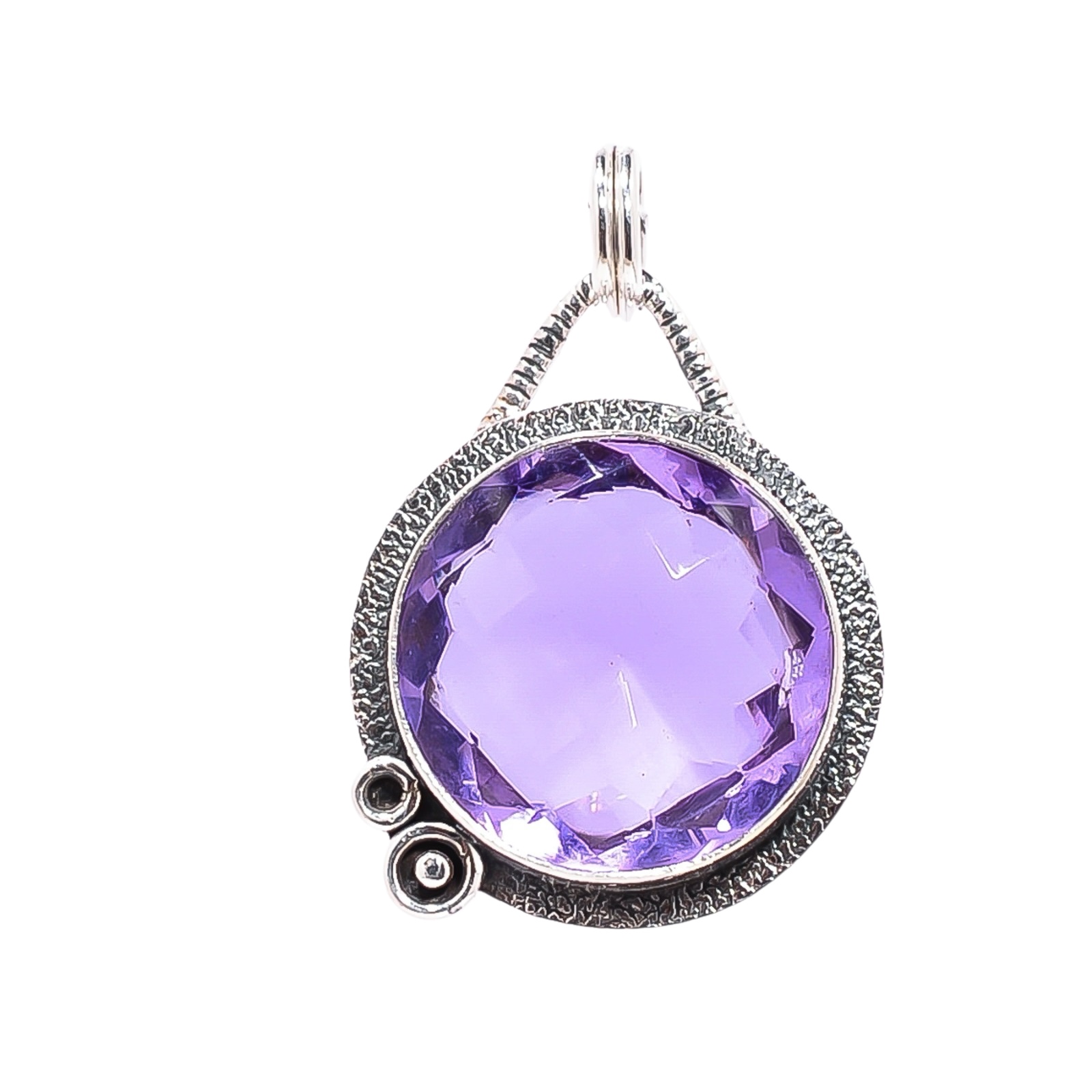 Colour Changing Alexandrite - Simulated 925 Solid Sterling Silver Pendant