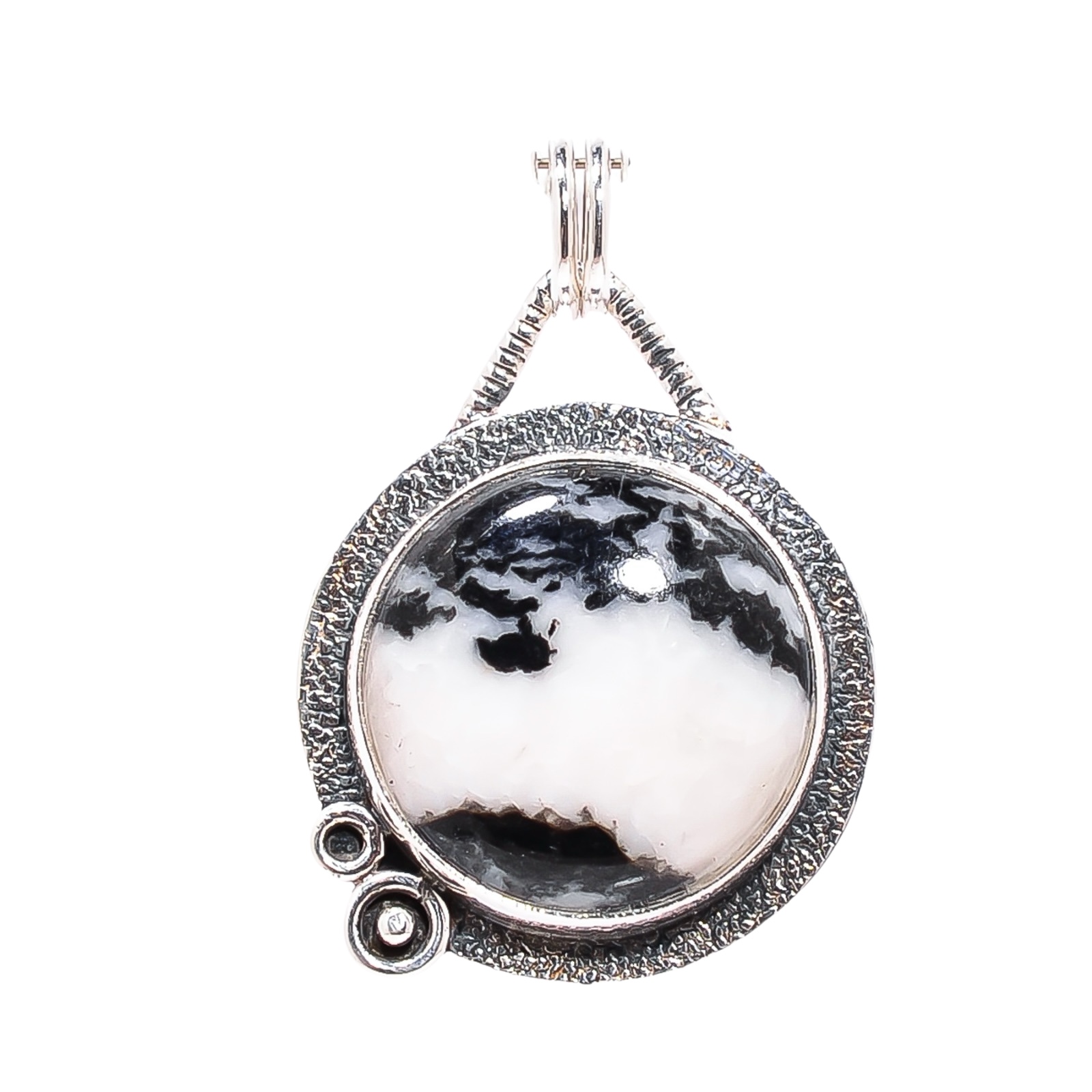 White Buffalo Turquoise - Nevada 925 Solid Sterling Silver Pendant
