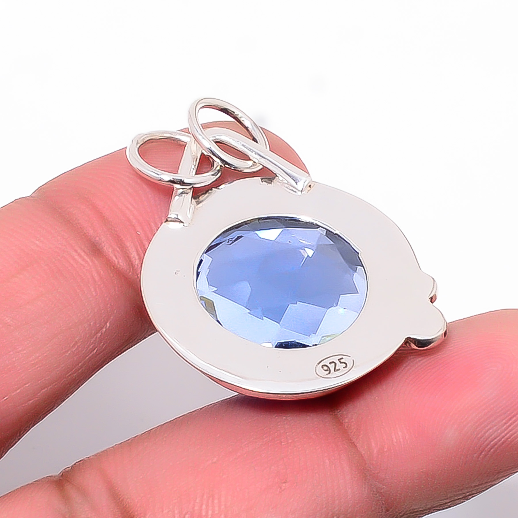 Tanzanite - Simulated 925 Solid Sterling Silver Pendant