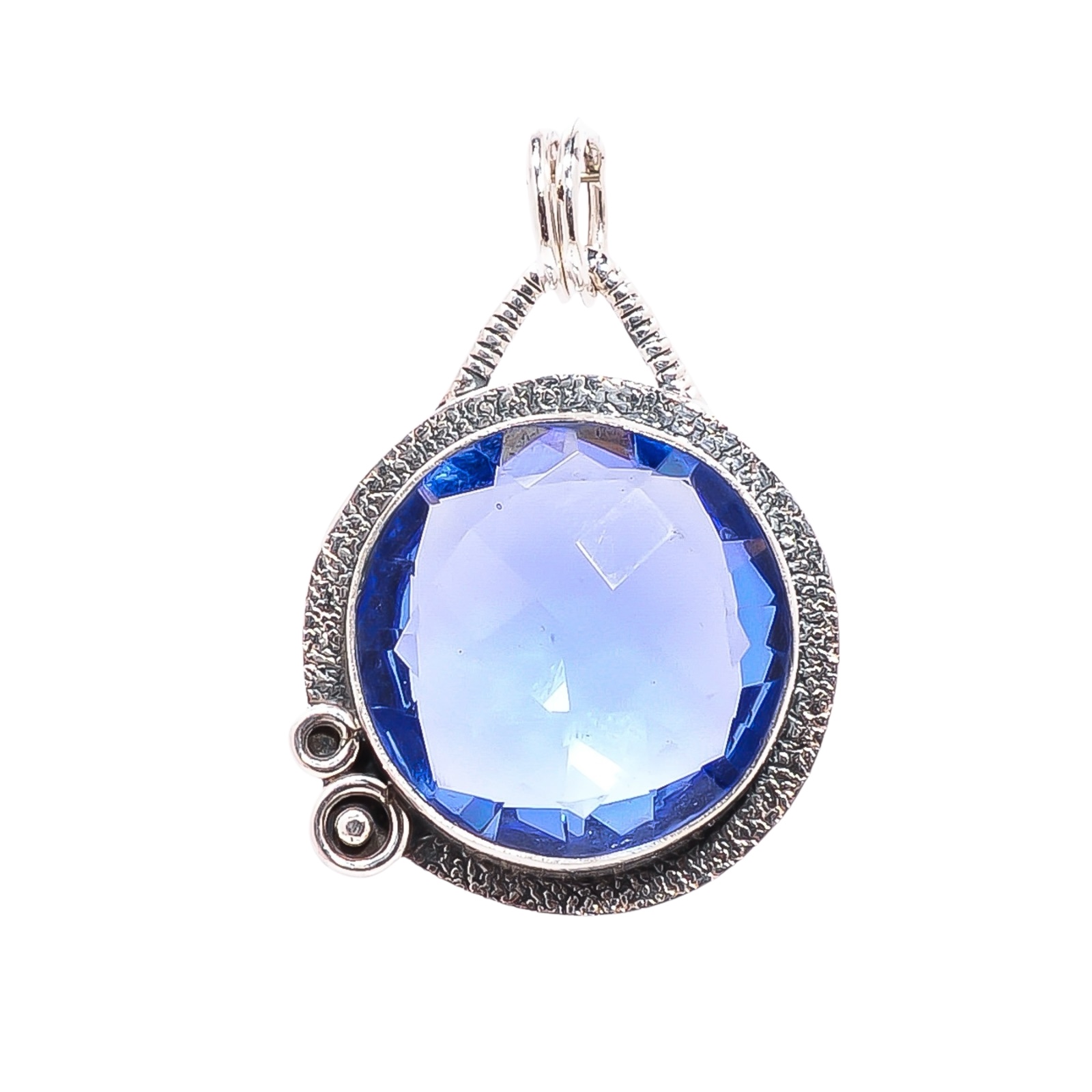 Tanzanite - Simulated 925 Solid Sterling Silver Pendant