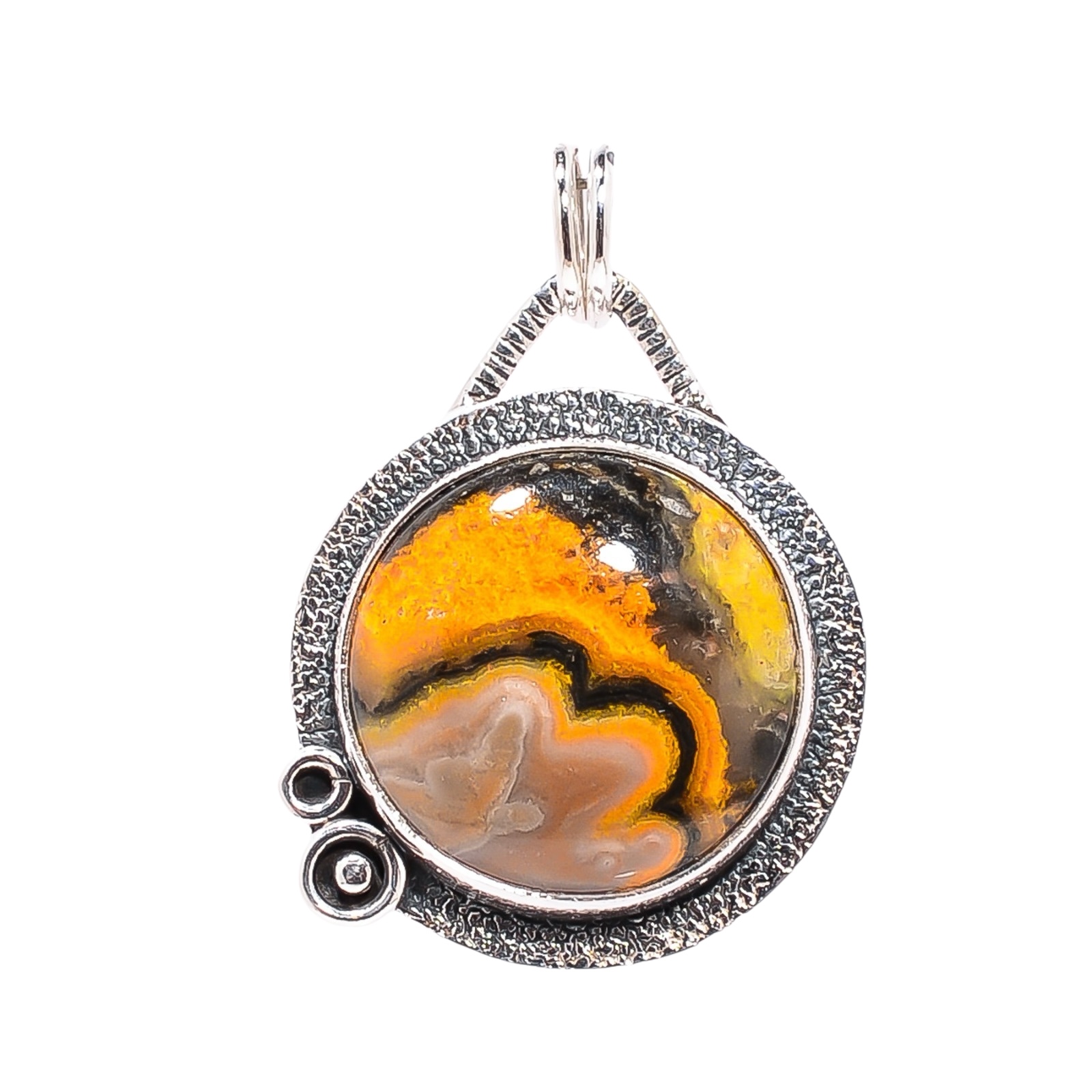 Bumble Bee Jasper - Indonesia 925 Solid Sterling Silver Pendant
