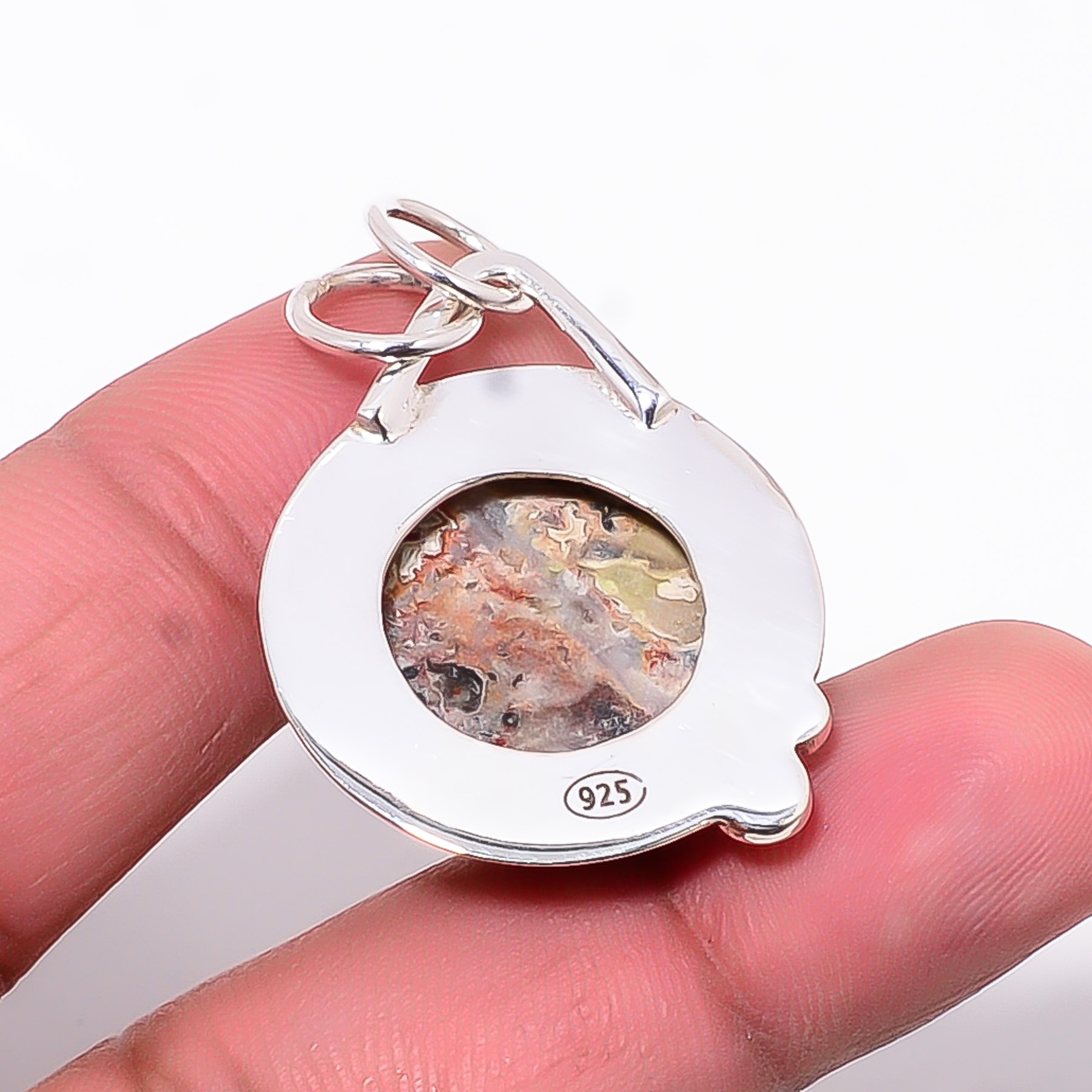 Crazy Lace Agate - Australia 925 Solid Sterling Silver Pendant