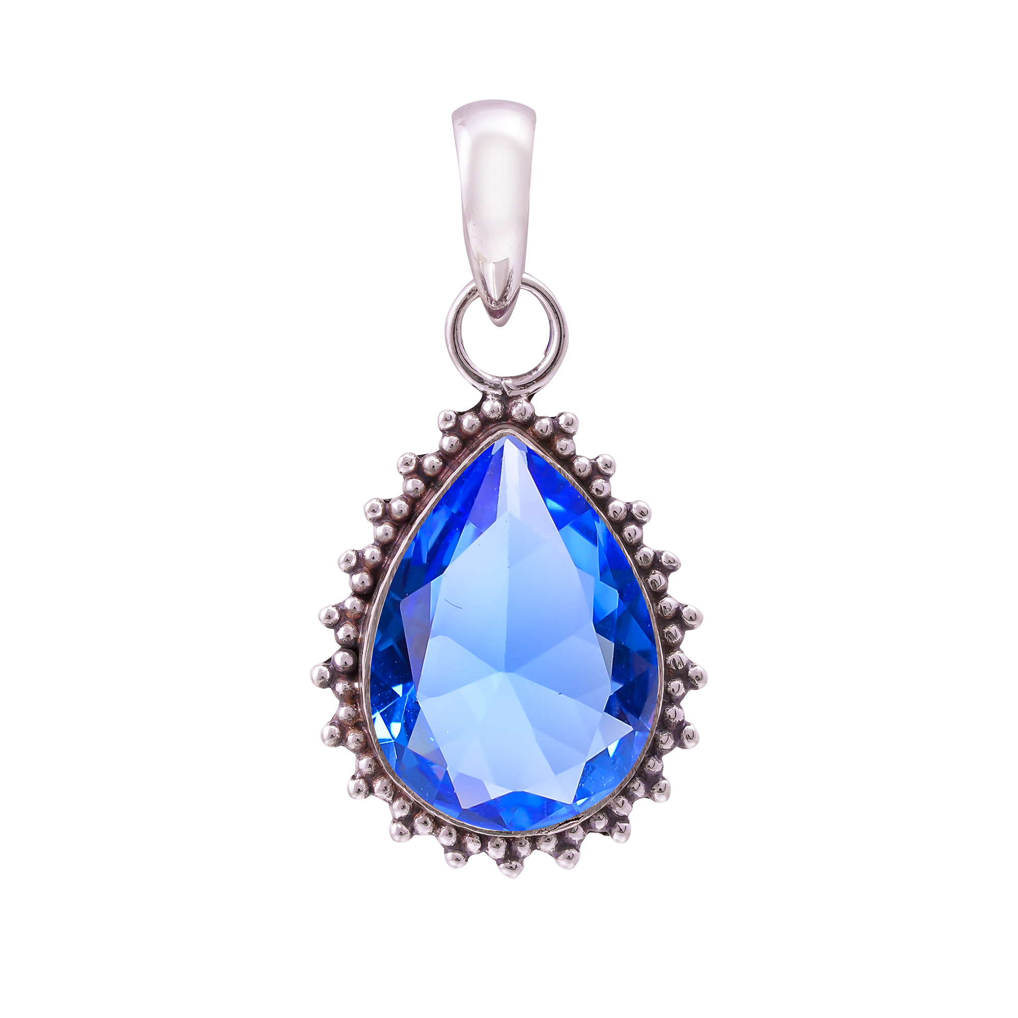 Tanzanite - Simulated 925 Solid Sterling Silver Pendant