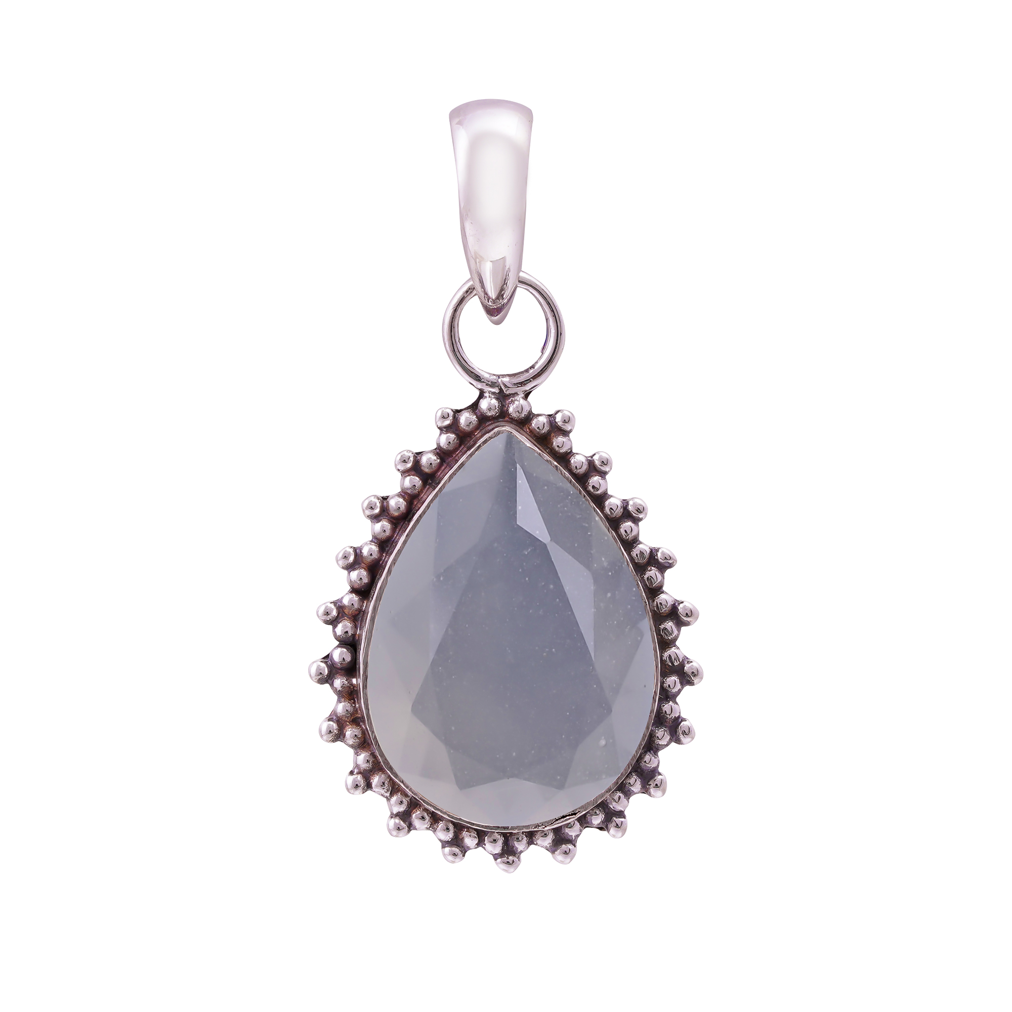 Divine Light Selenite - Simulated 925 Solid Sterling Silver Pendant