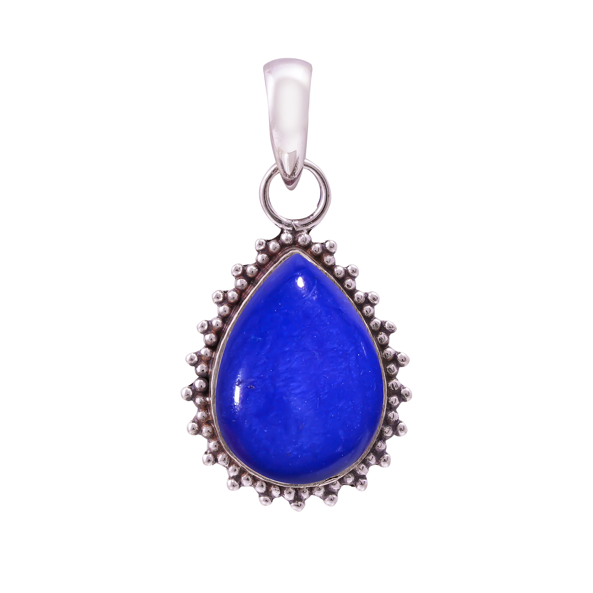 Lapis Lazuli - Simulated 925 Solid Sterling Silver Pendant