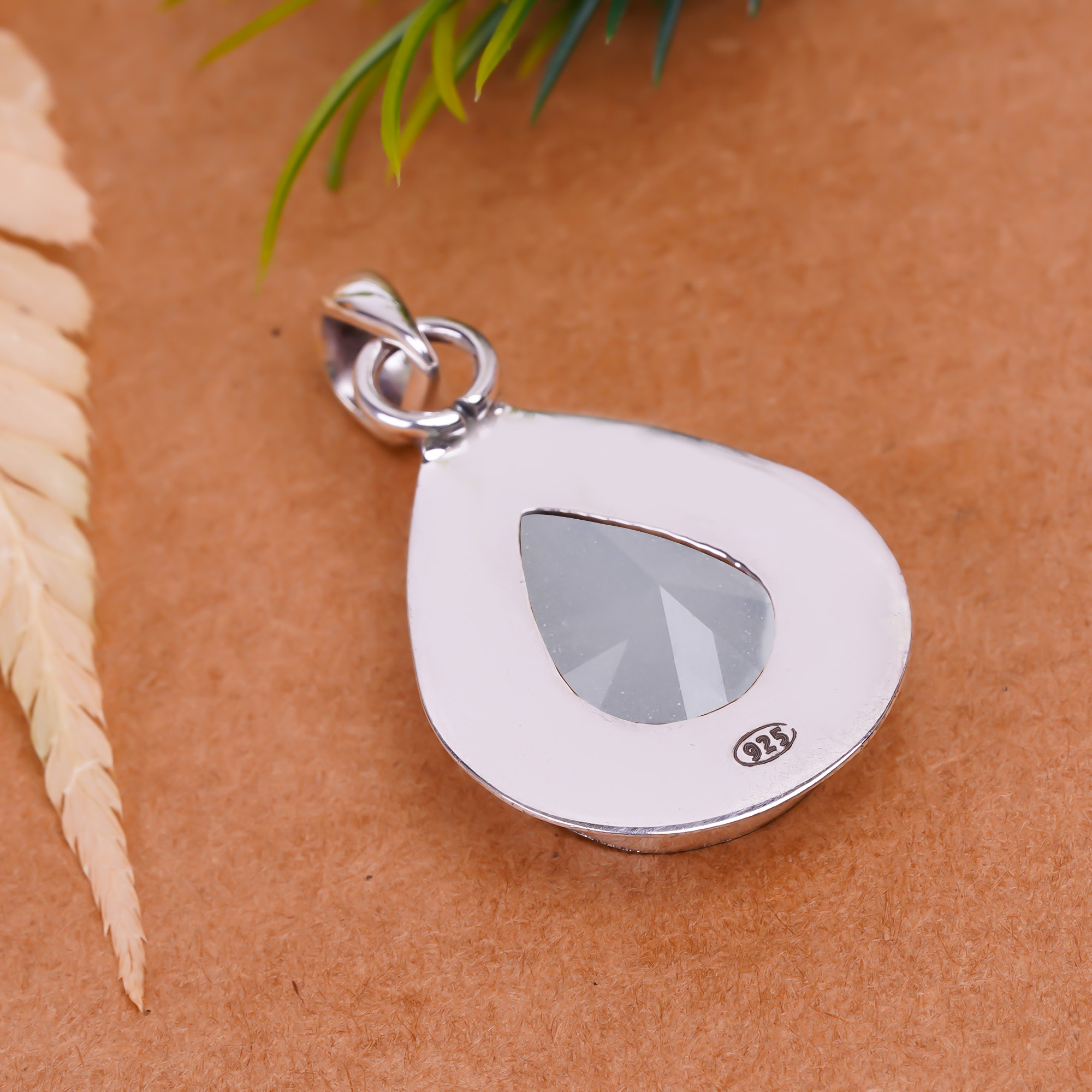 Divine Light Selenite - Simulated 925 Solid Sterling Silver Pendant