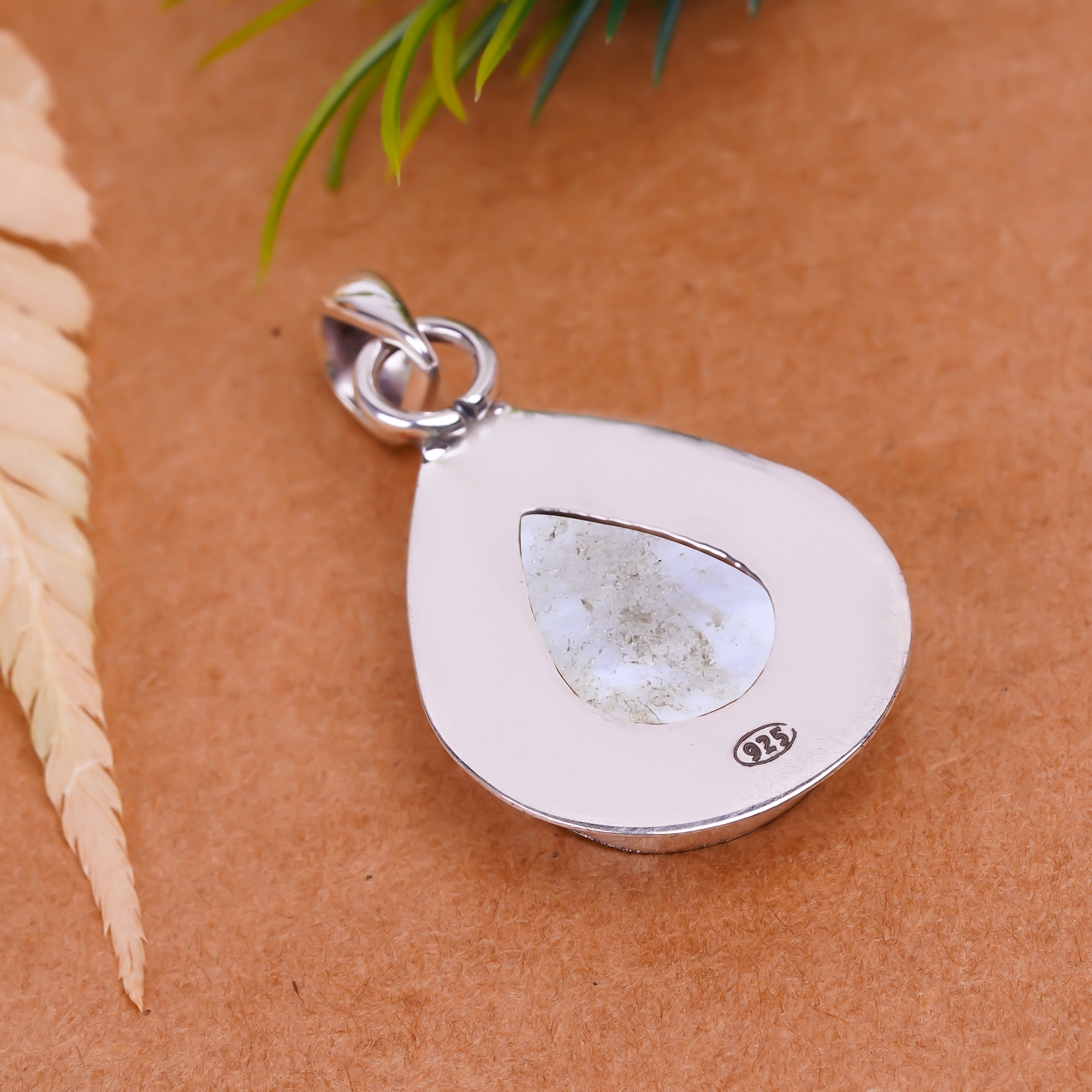 Blue Lace Agate - Namibia 925 Solid Sterling Silver Pendant