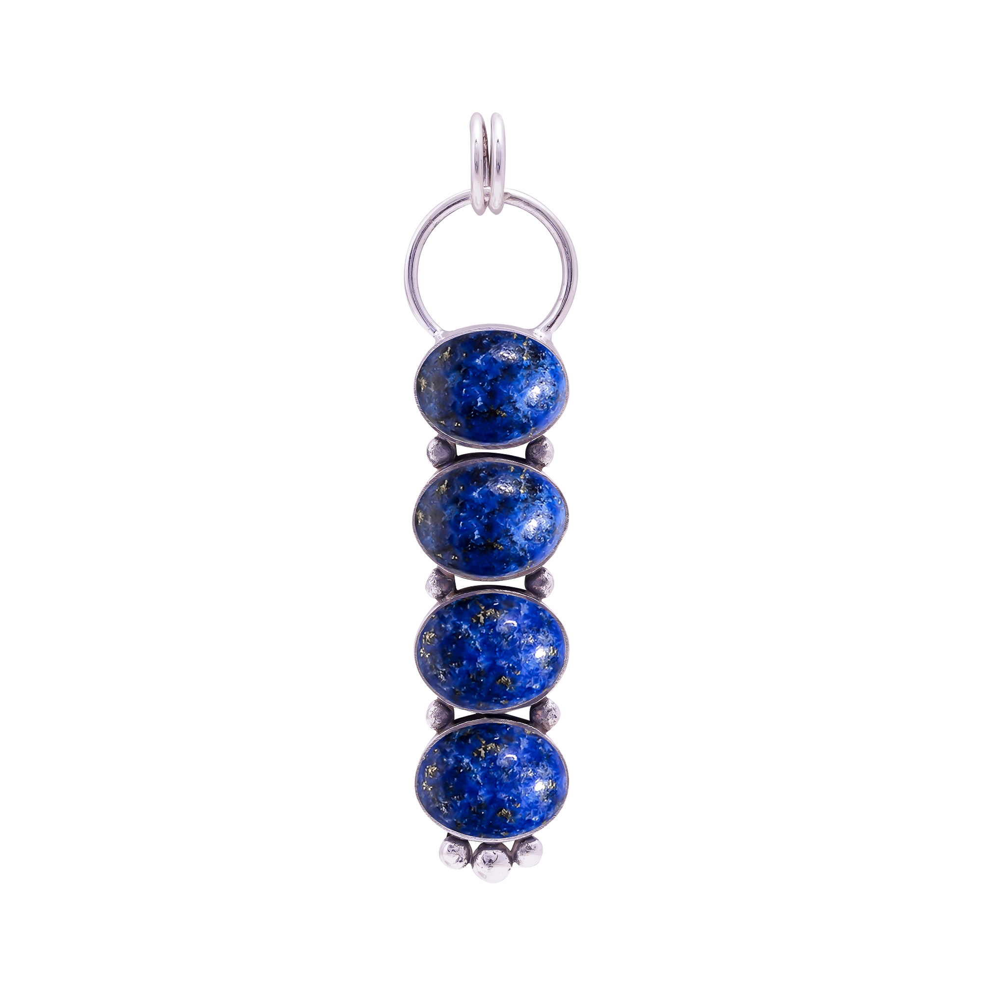 Natural Lapis Lazuli - Afghanistan 925 Solid Sterling Silver Pendant