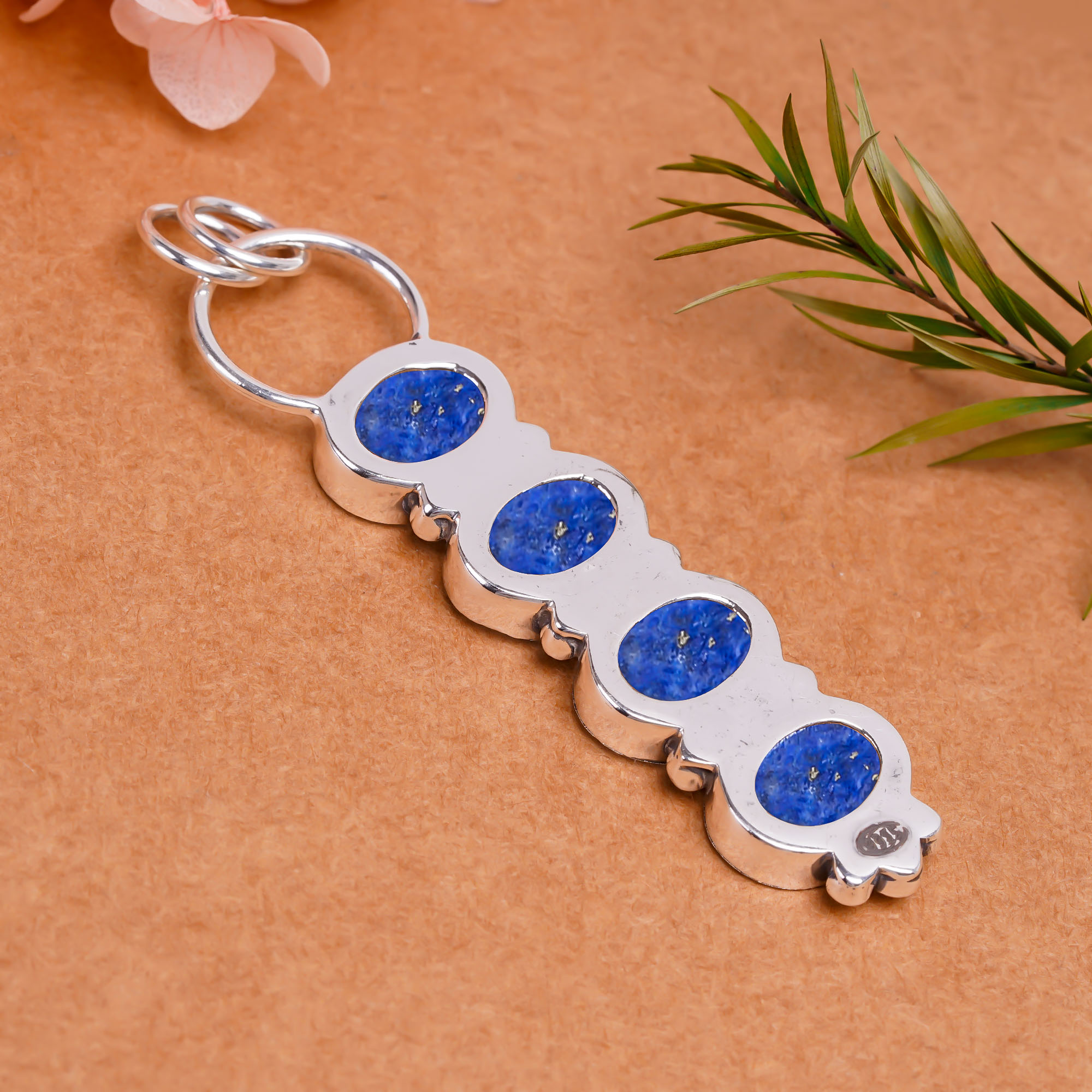 Natural Lapis Lazuli - Afghanistan 925 Solid Sterling Silver Pendant