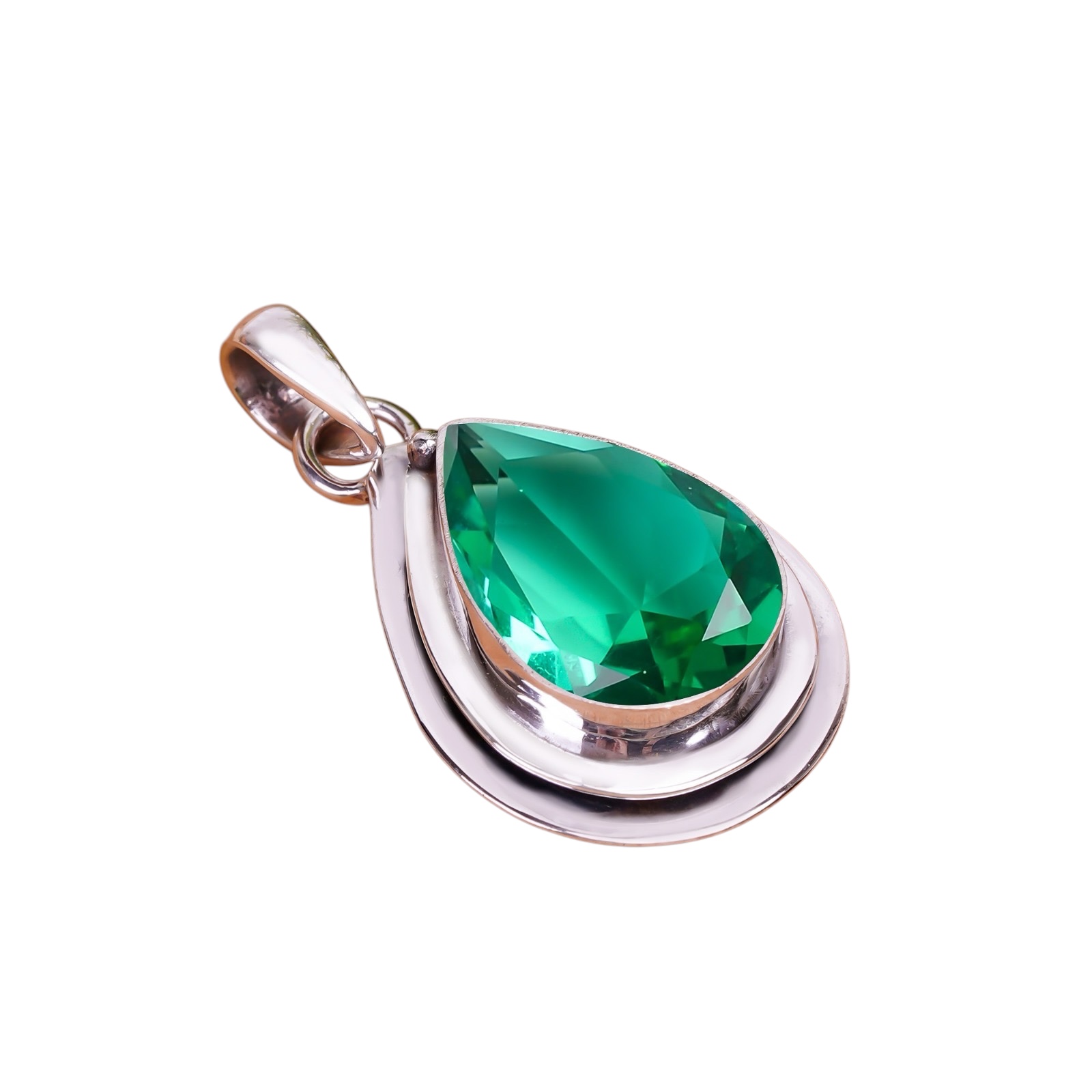 Apatite - Simulated 925 Solid Sterling Silver Pendant