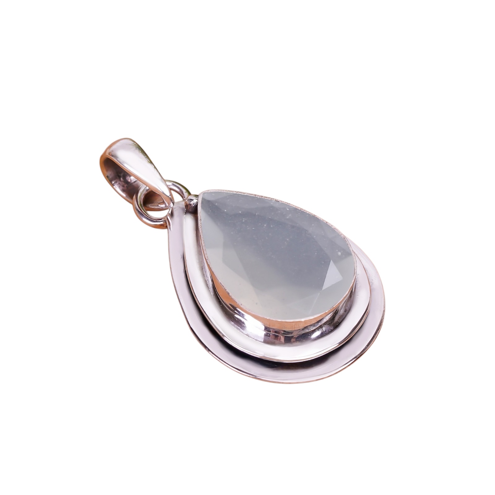 Divine Light Selenite - Simulated 925 Solid Sterling Silver Pendant