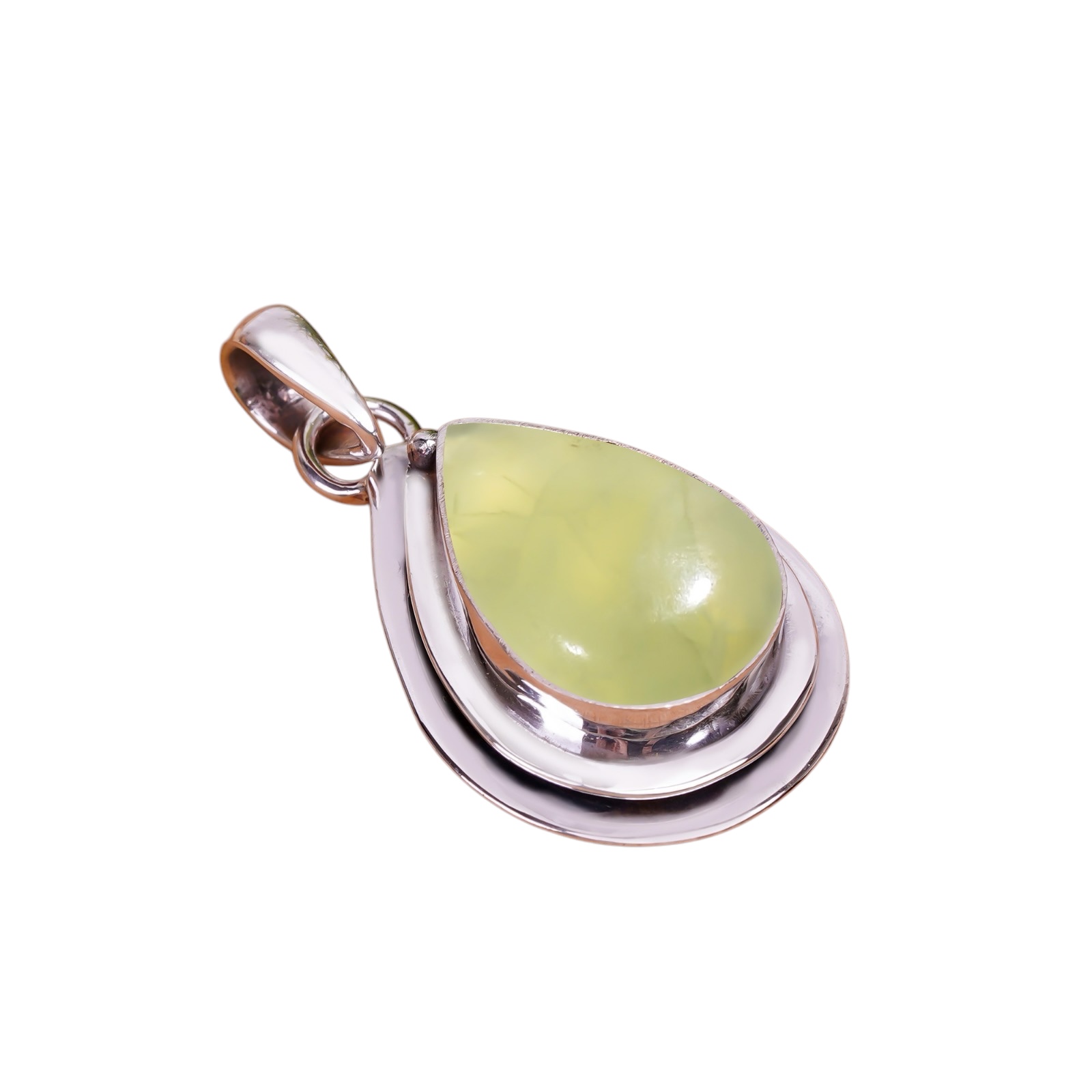 Prehnite - South Africa 925 Solid Sterling Silver Pendant