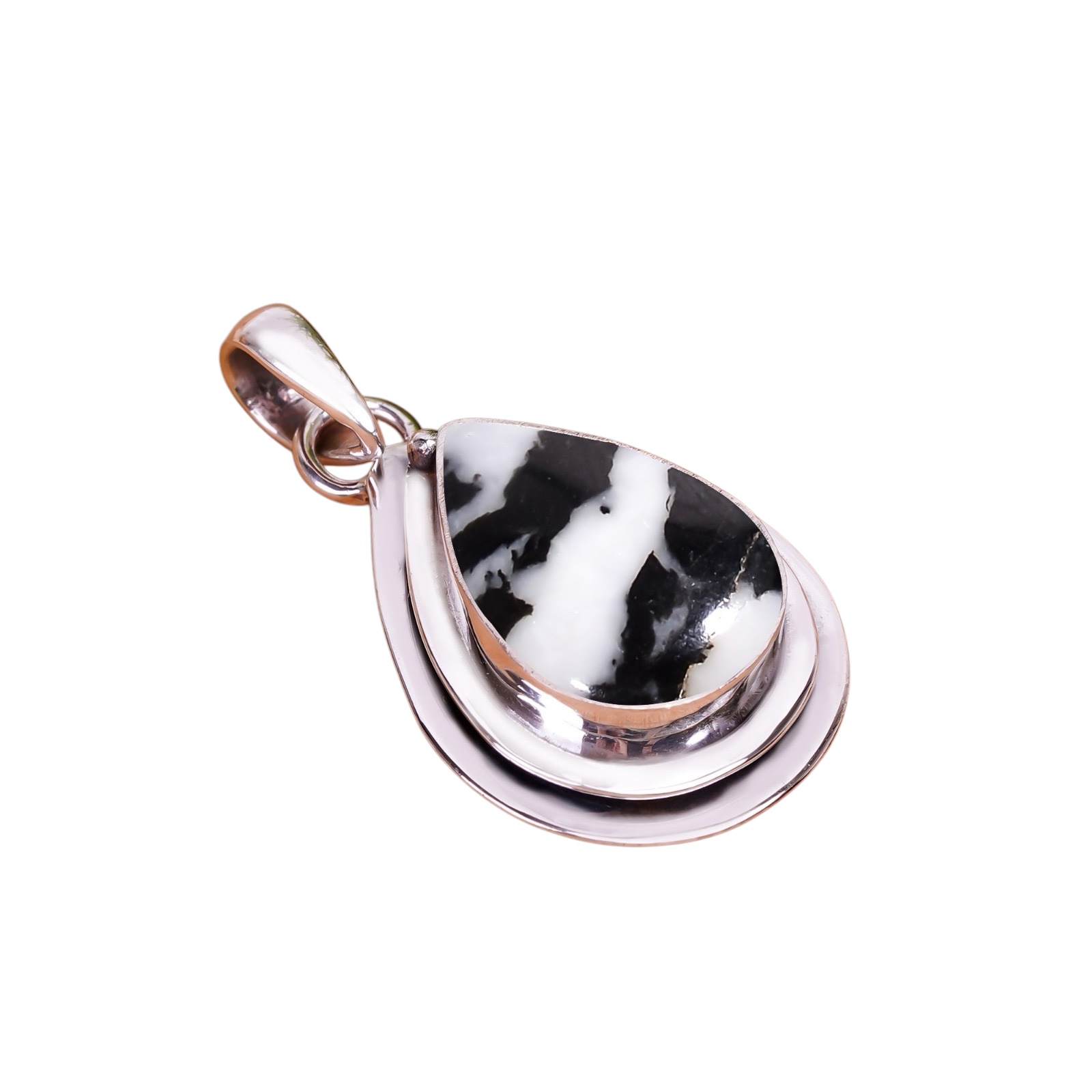 White Buffalo Turquoise - Nevada 925 Solid Sterling Silver Pendant