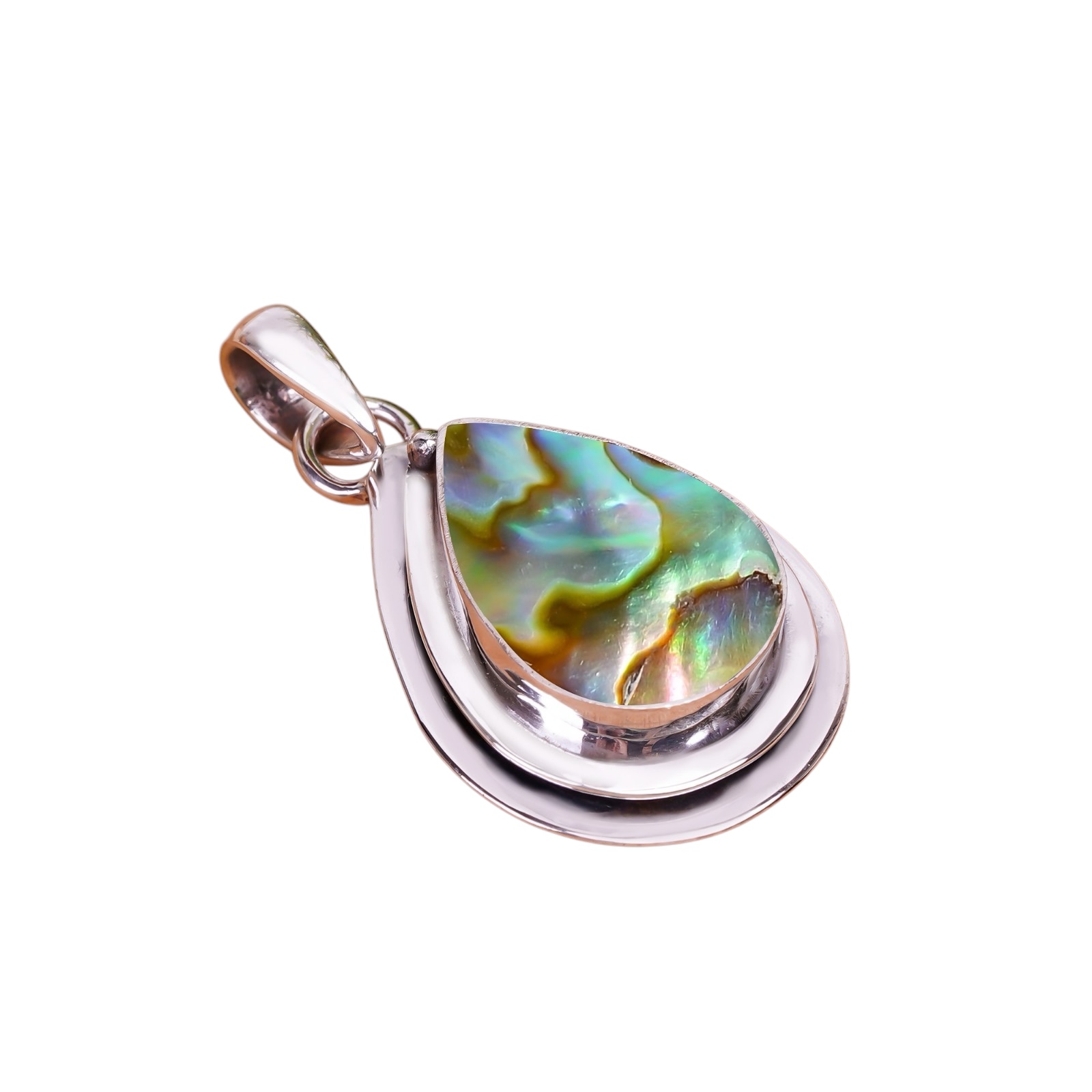 Mermaid Dream Abalone Shell - Australia 925 Solid Sterling Silver Pendant