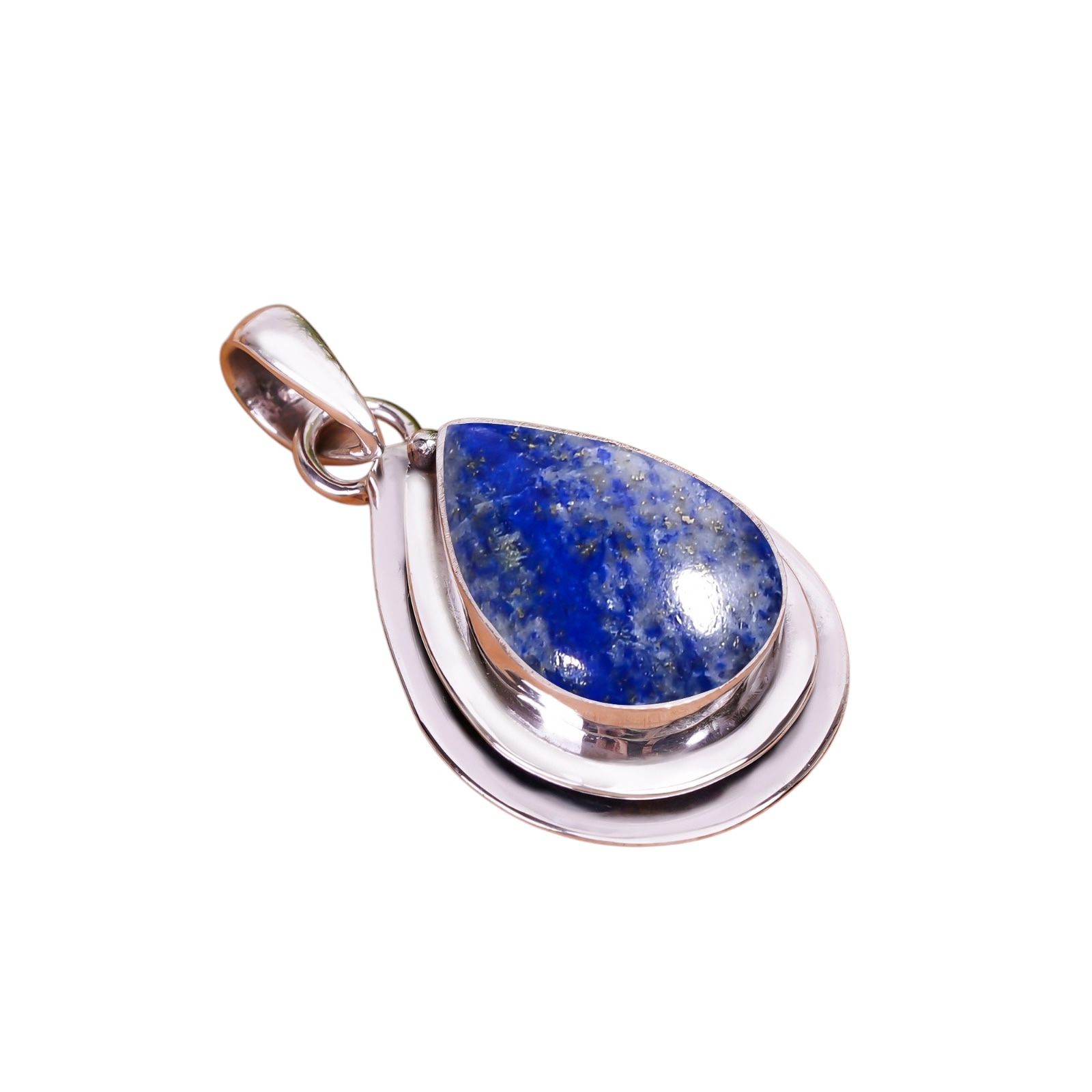 Natural Lapis Lazuli - Afghanistan 925 Solid Sterling Silver Pendant