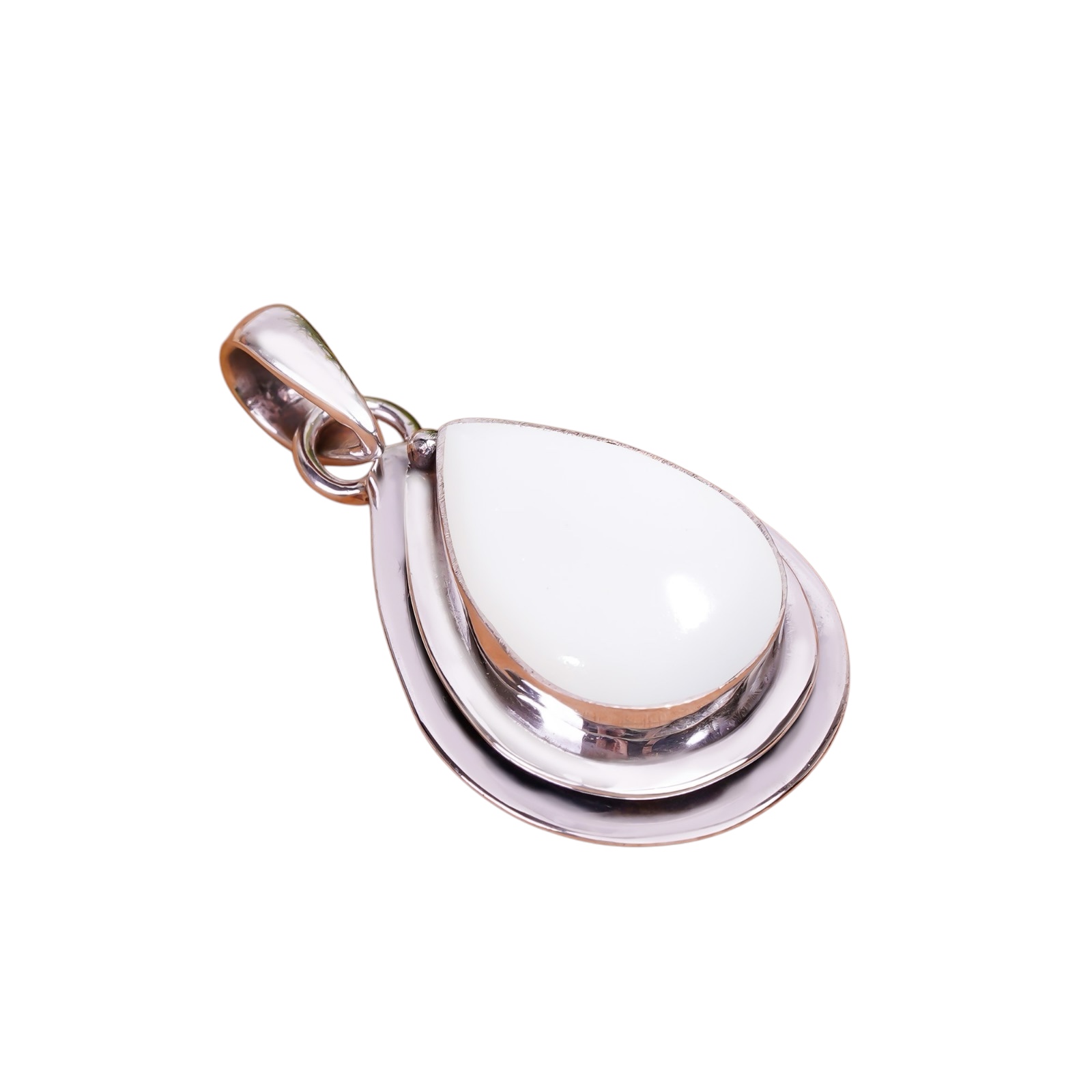 White Coral - Simulated 925 Solid Sterling Silver Pendant