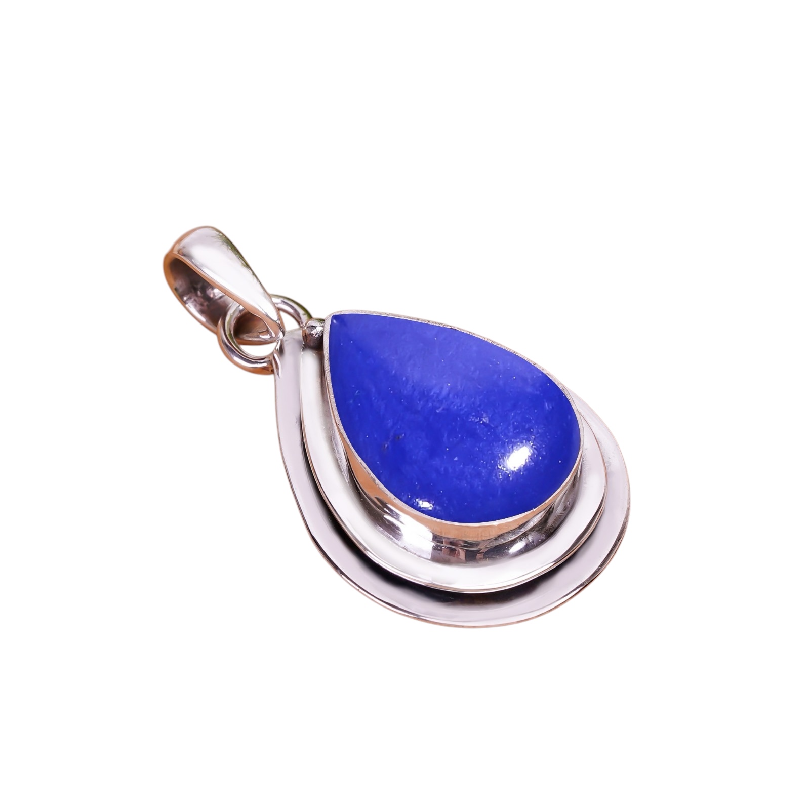 Natural Lapis Lazuli - Afghanistan 925 Solid Sterling Silver Pendant