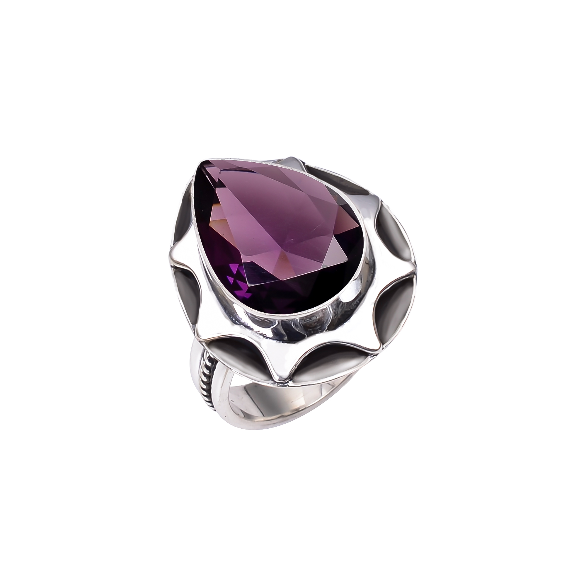 Purple Amethyst - Simulated 925 Sterling Silver Ring