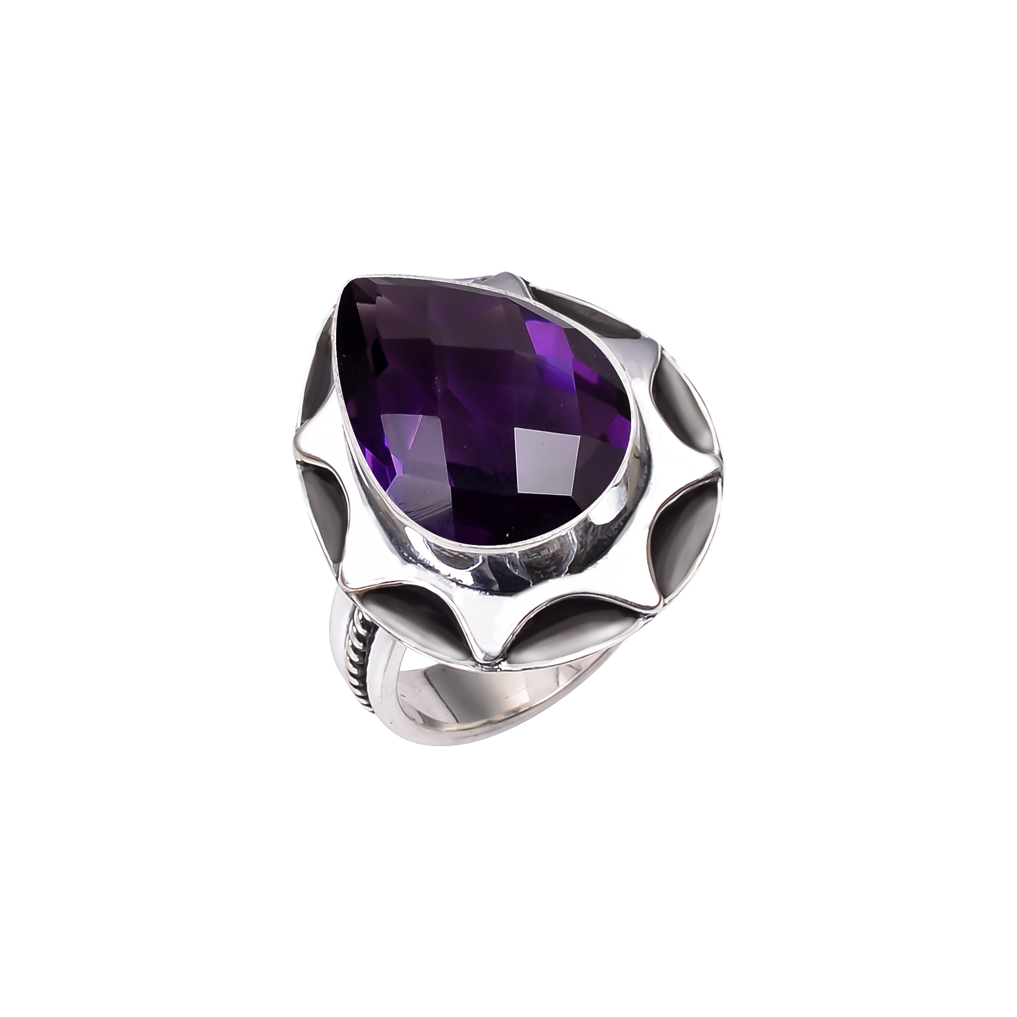 Purple Amethyst - Simulated 925 Sterling Silver Ring