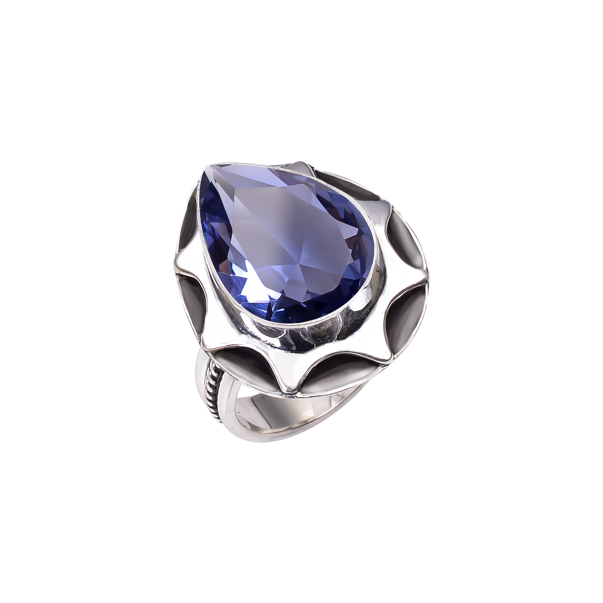 Iolite - Simulated 925 Sterling Silver Ring