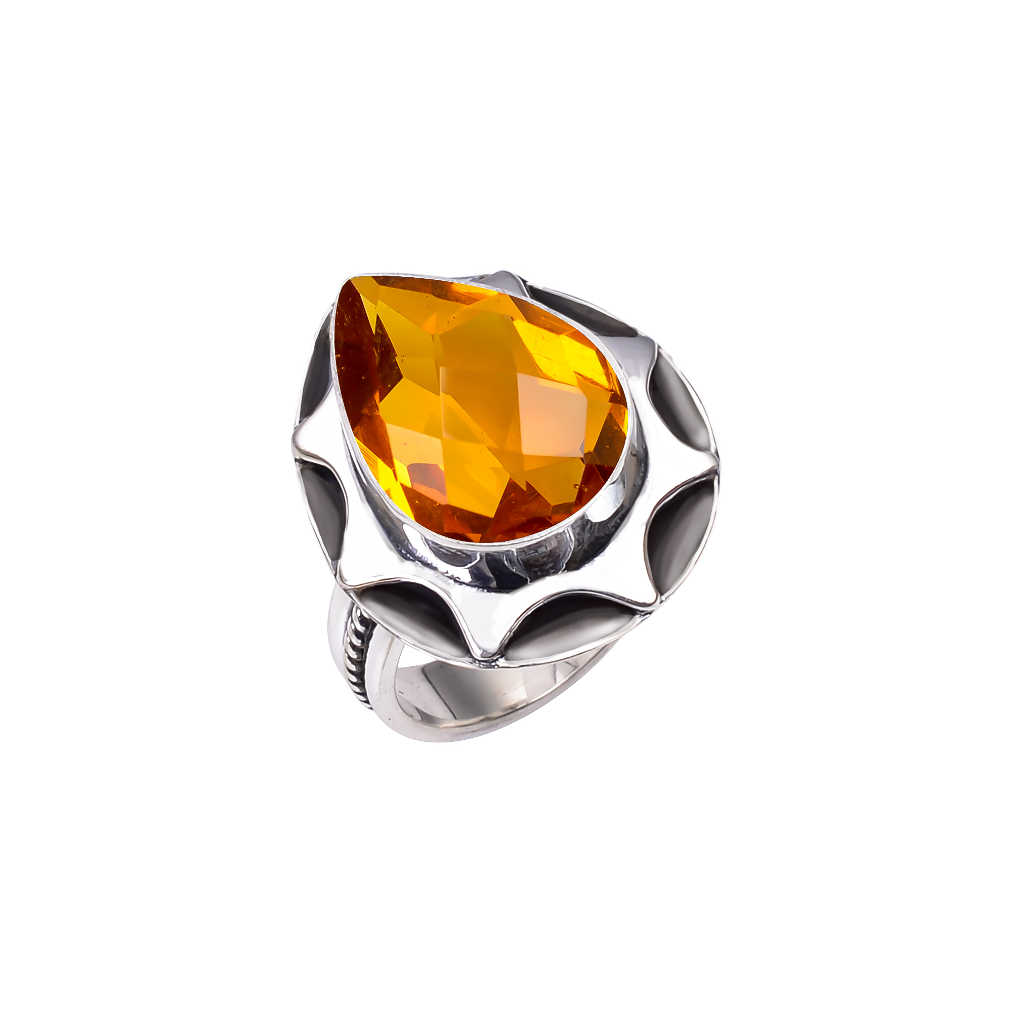 Citrine - Simulated 925 Sterling Silver Ring