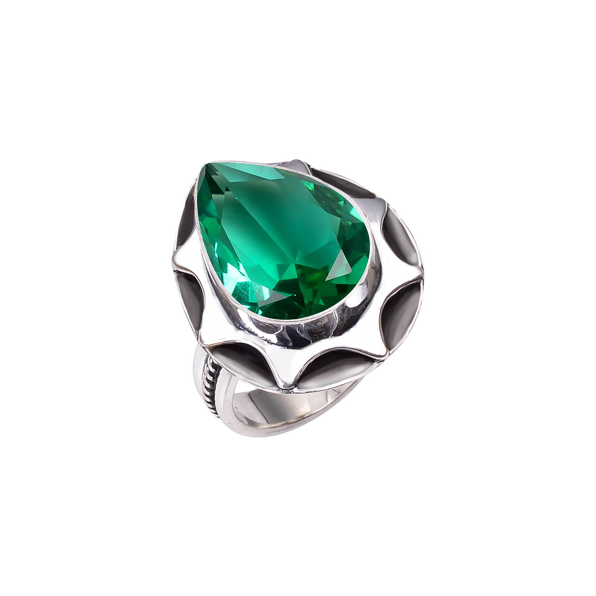 Apatite - Simulated 925 Sterling Silver Ring