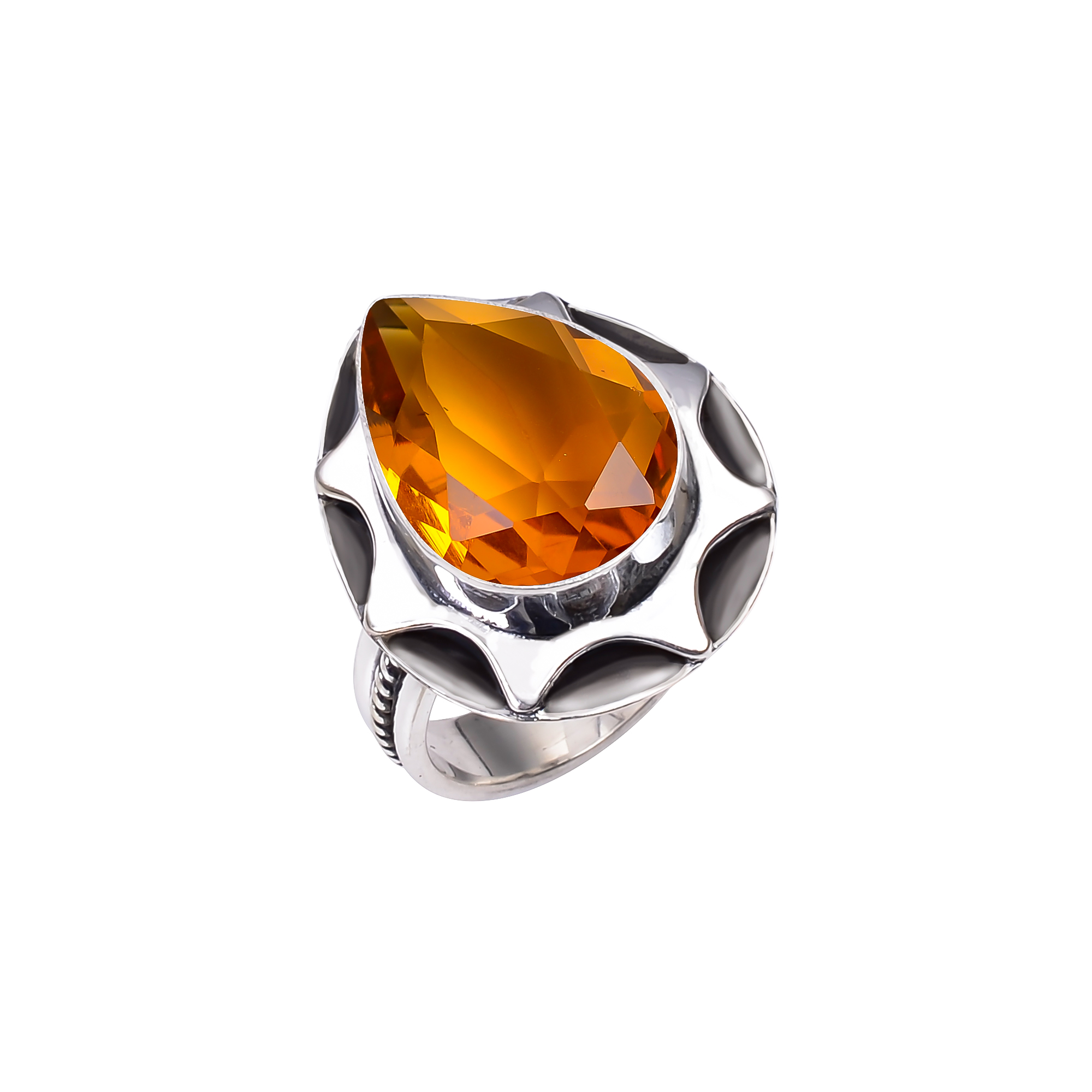 Citrine - Simulated 925 Sterling Silver Ring
