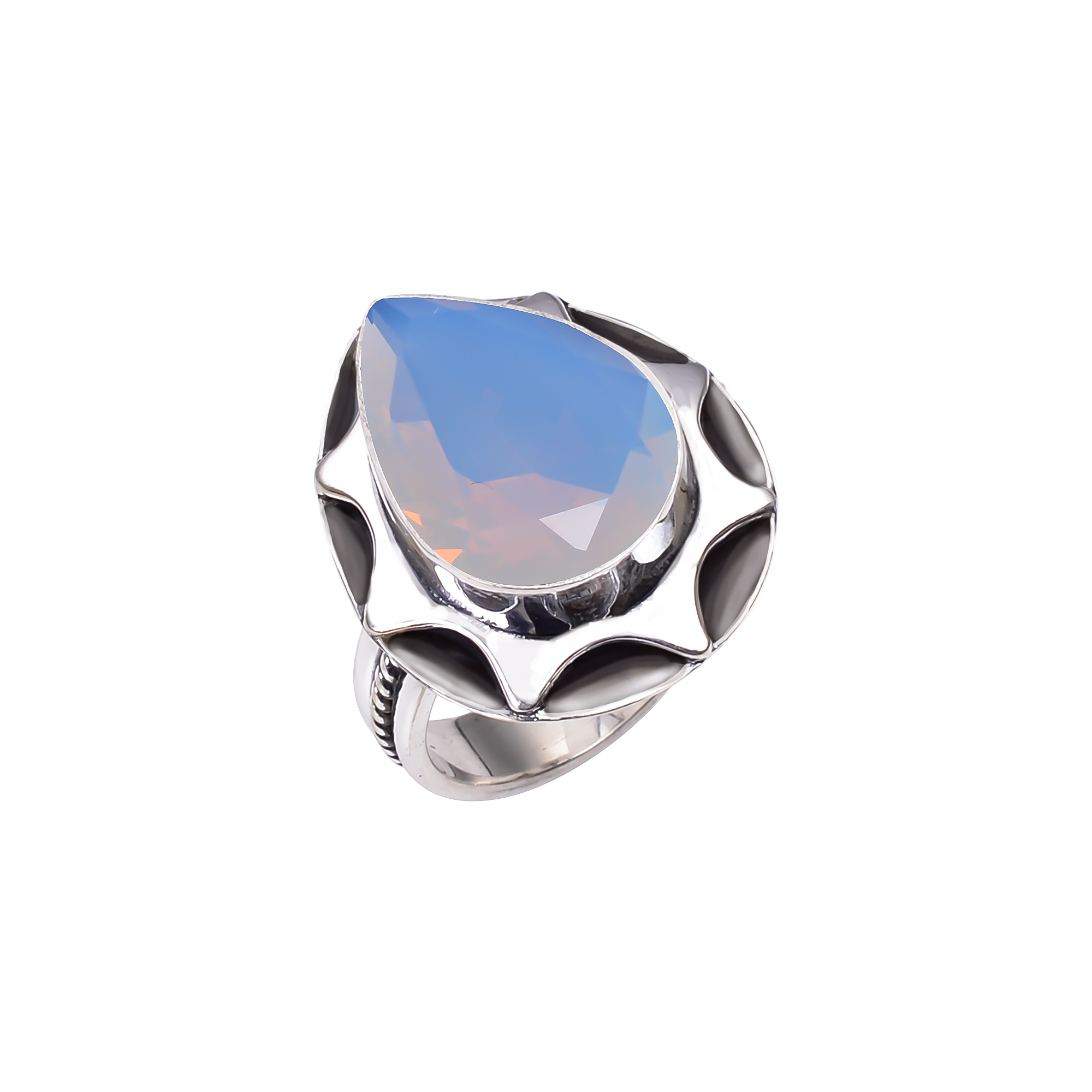 Milky Opal - Simulated 925 Sterling Silver Ring