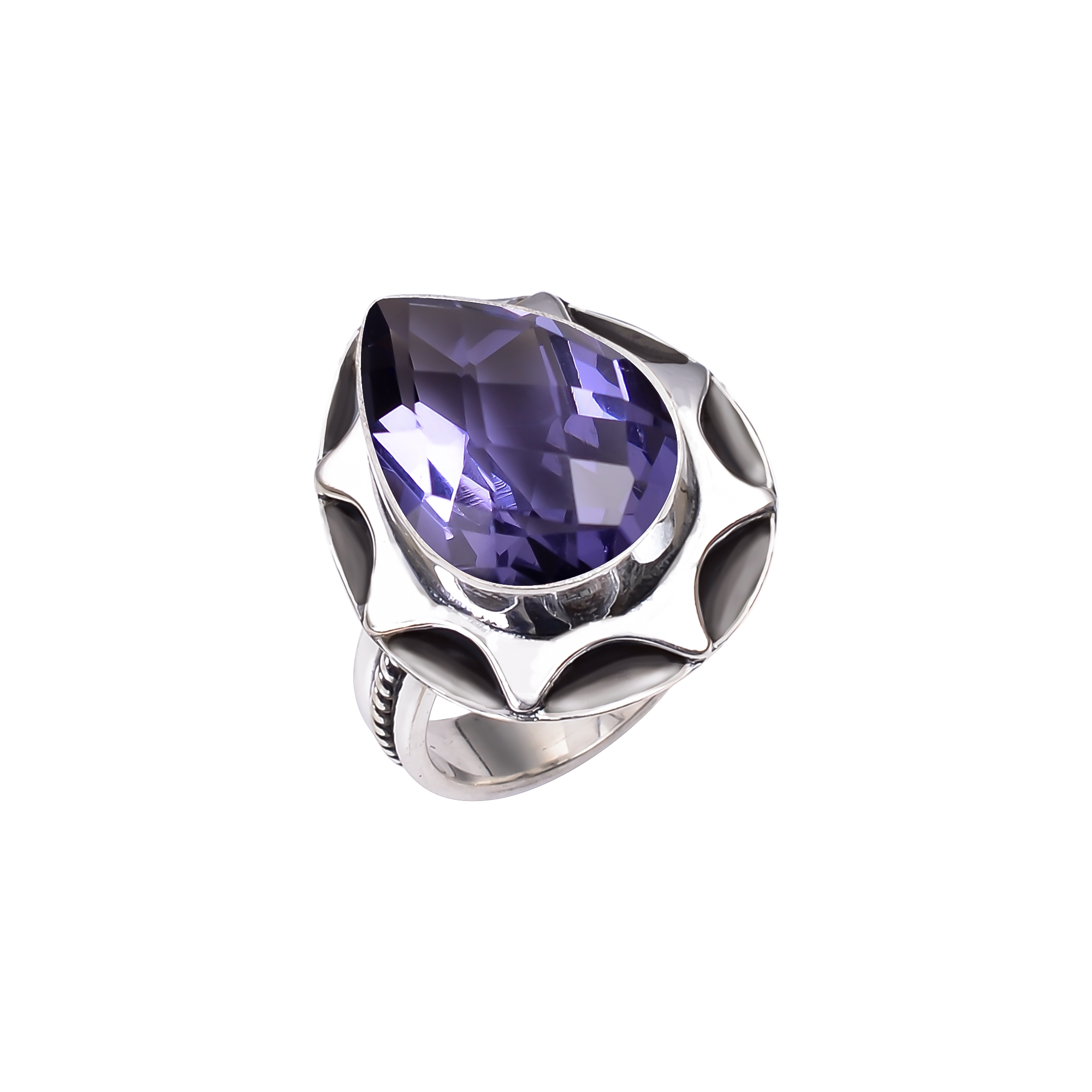 Iolite - Simulated 925 Sterling Silver Ring