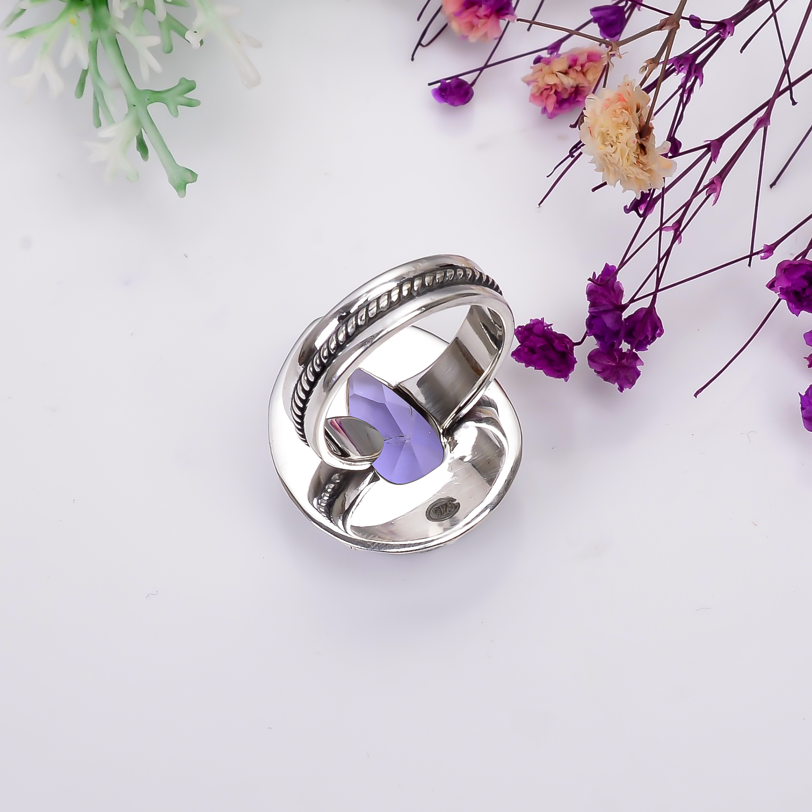 Iolite - Simulated 925 Sterling Silver Ring